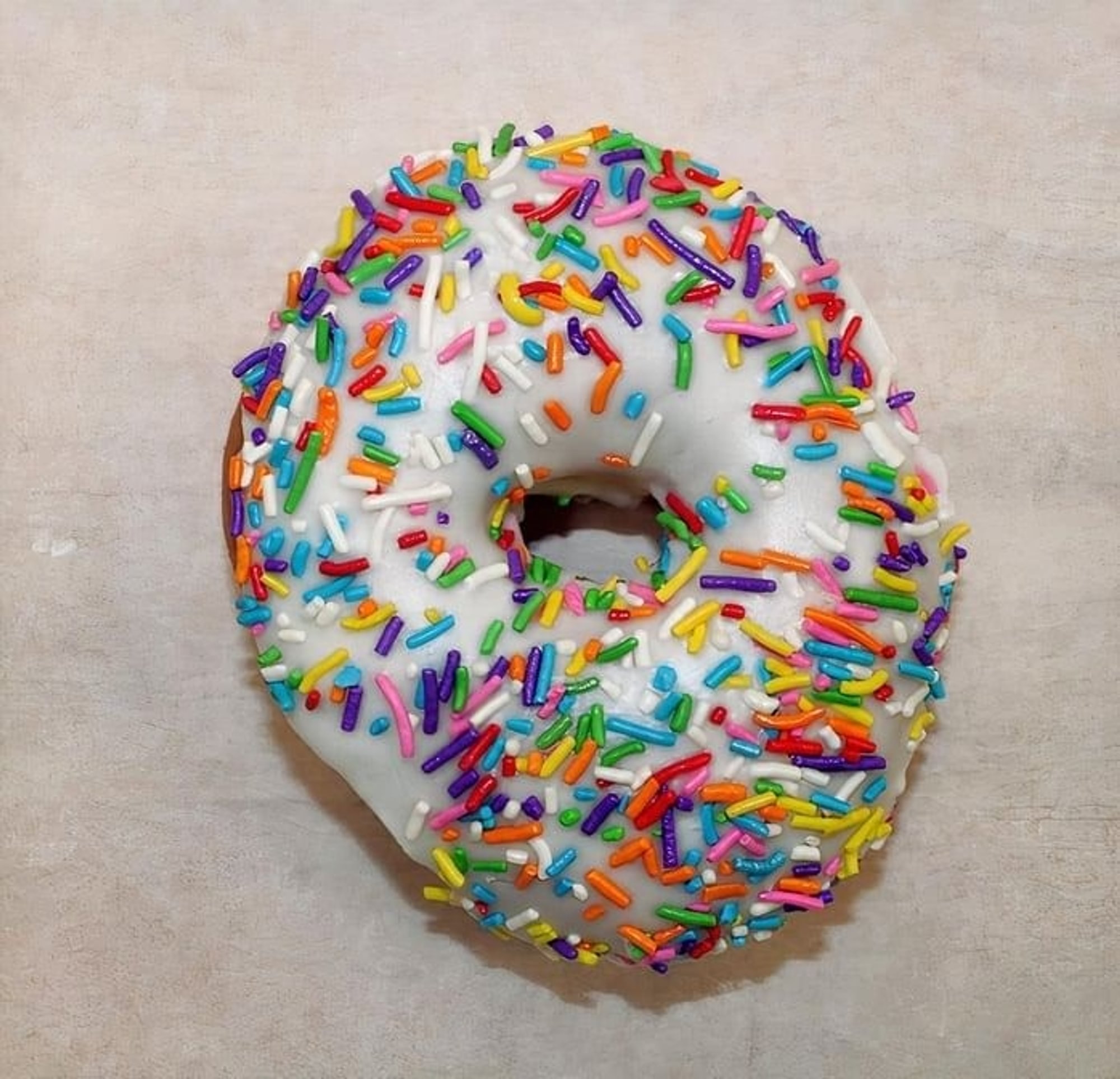 Vanilla Sprinkles Donut
