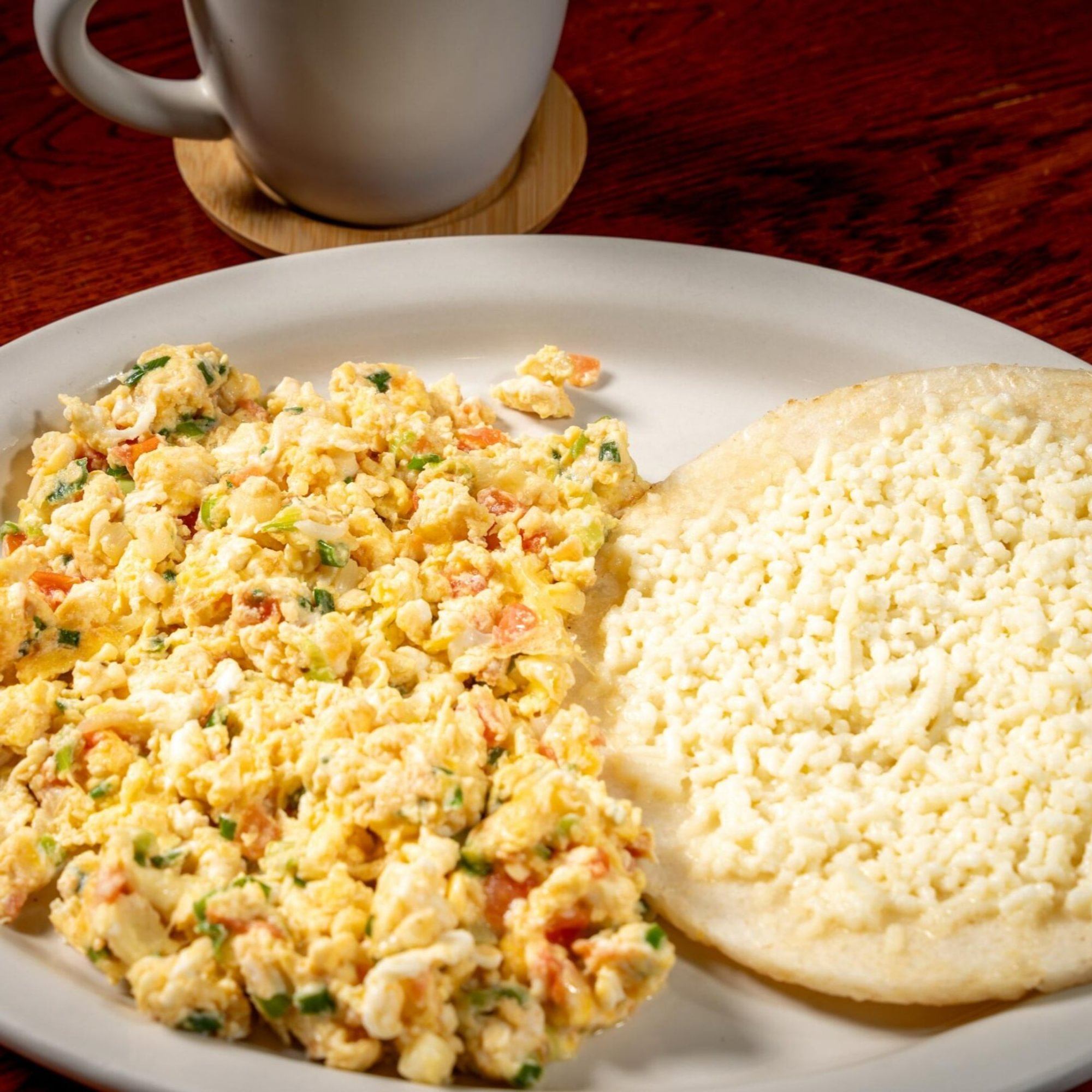 Scrambled Eggs with Onion and Tomato (Huevos Pericos)