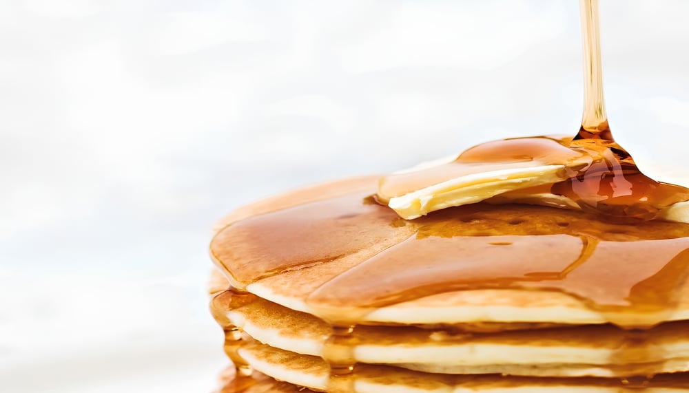 3 Golden Brown Pancakes Breakfast