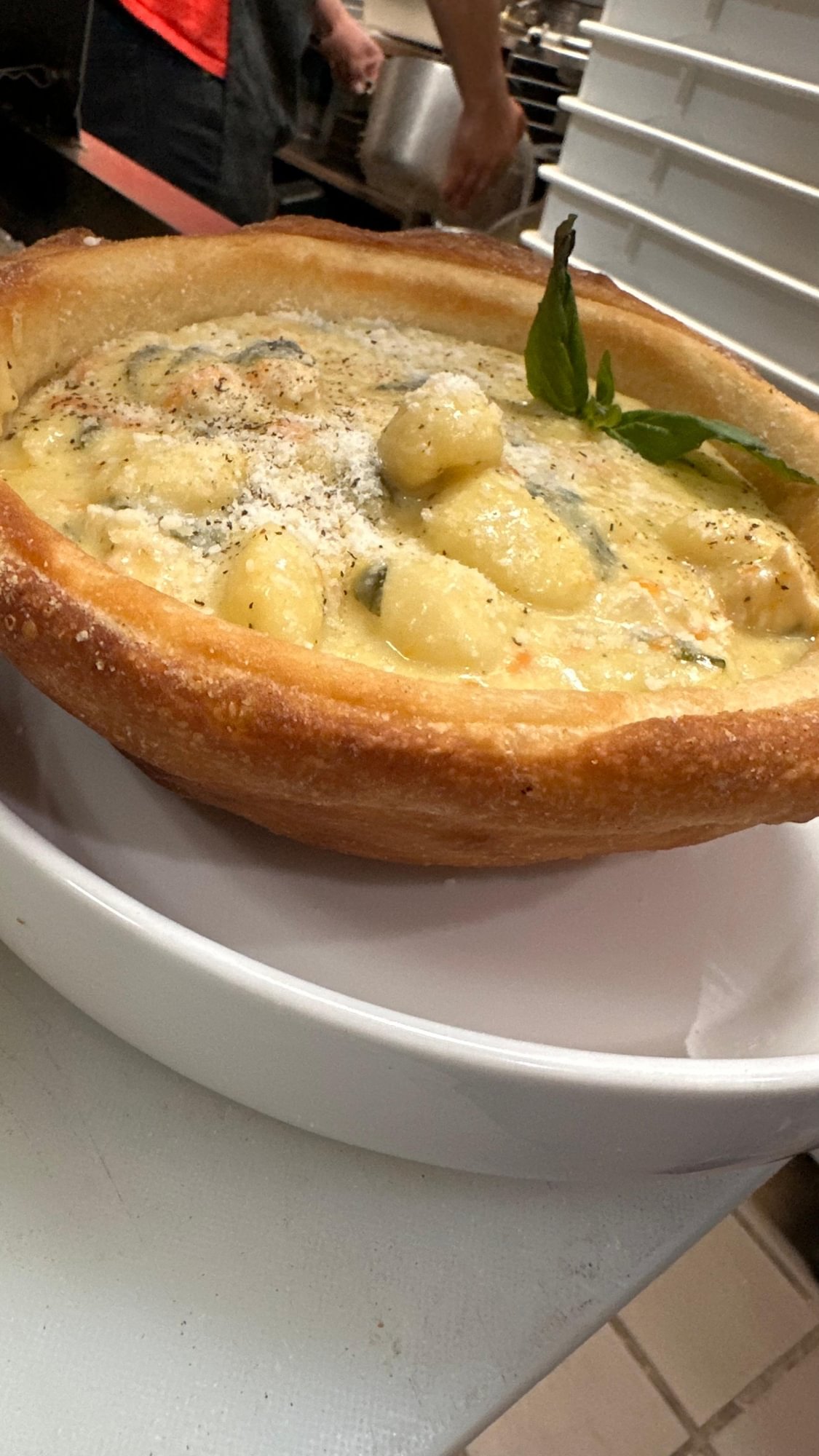 Gnocchi chicken soup