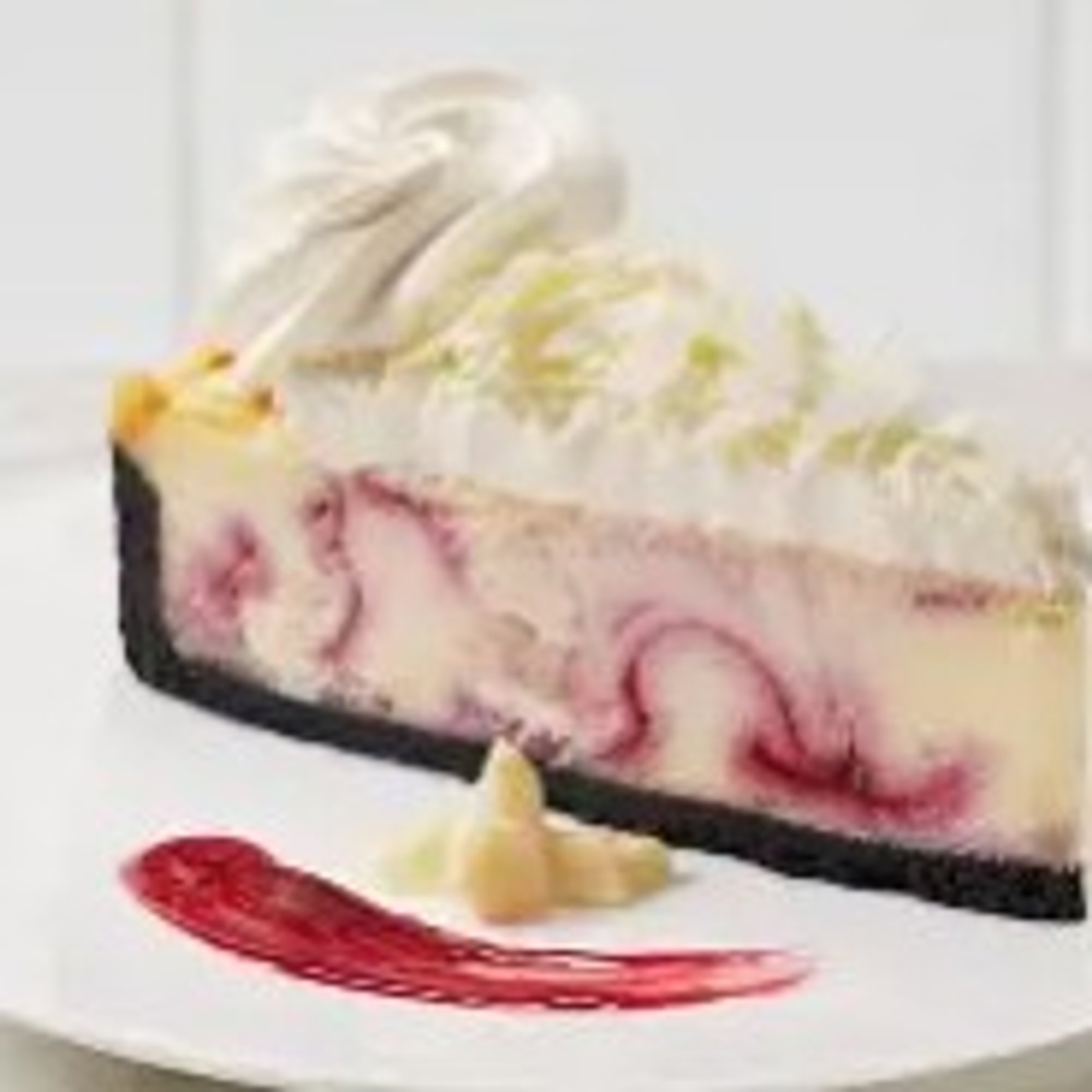 WHITE CHOCOLATE RASPBERRY CHEESECAKE