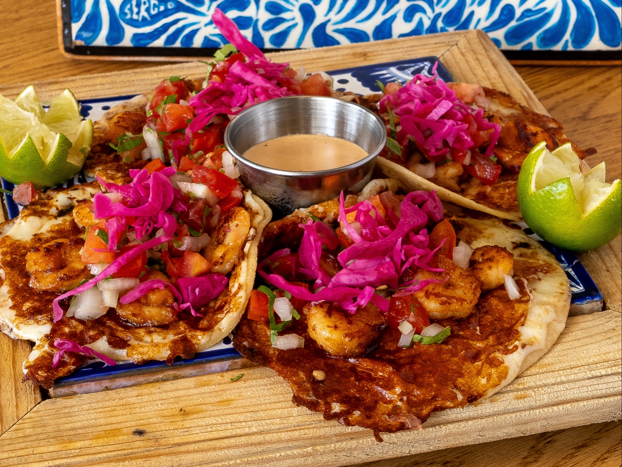 Shrimp (Camarón) Tacos al Queso