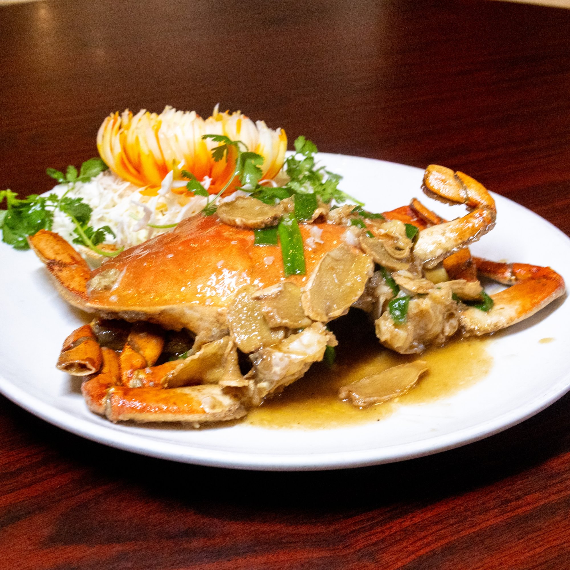 Dungeness Crab with Ginger and Scallion