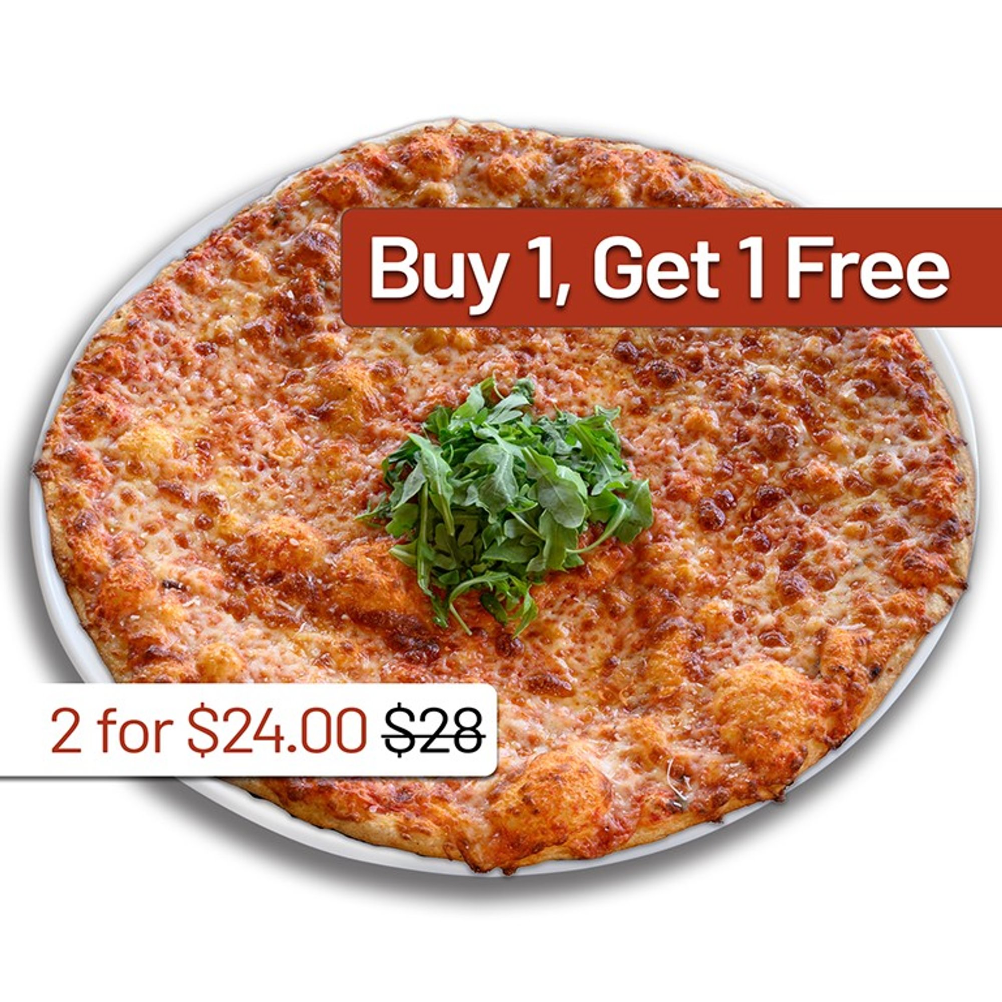 BOGO 18" Family Style Pizza - Order One Entree, Receive Two