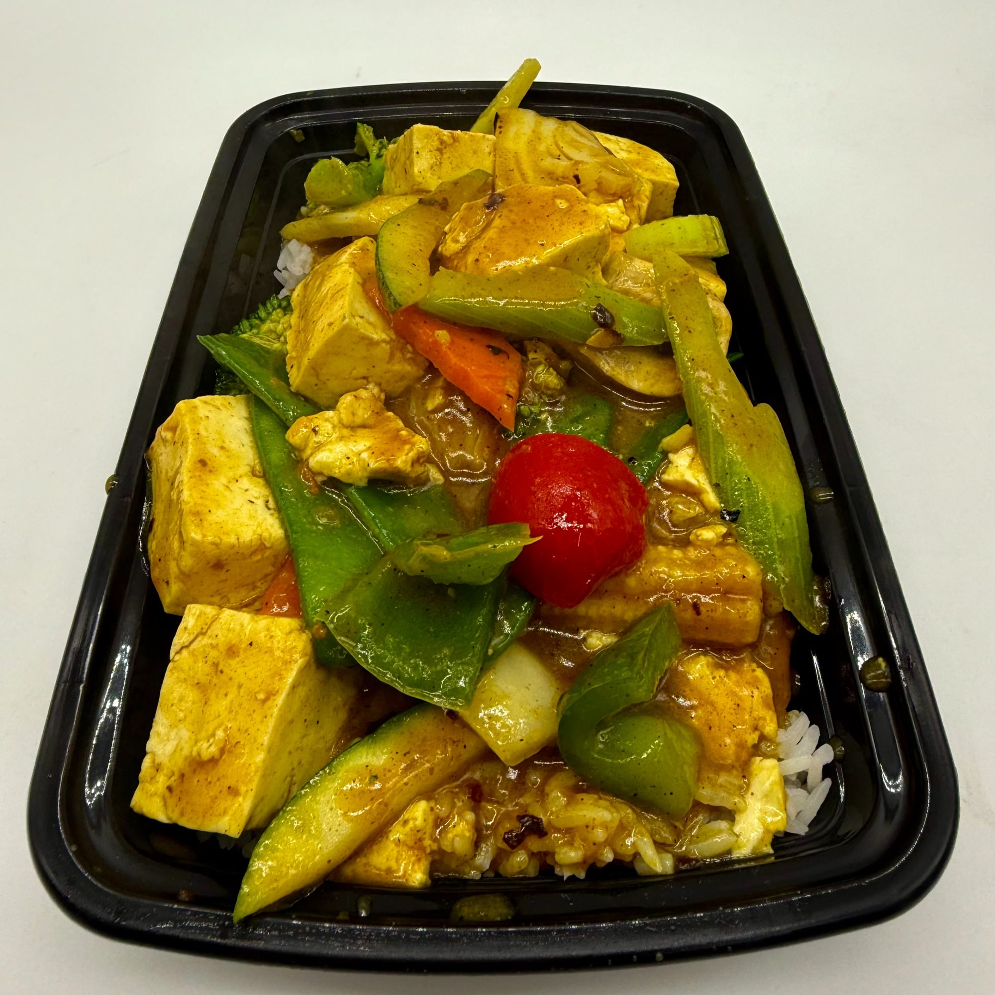 Steamed Rice with Curried Bean Curd