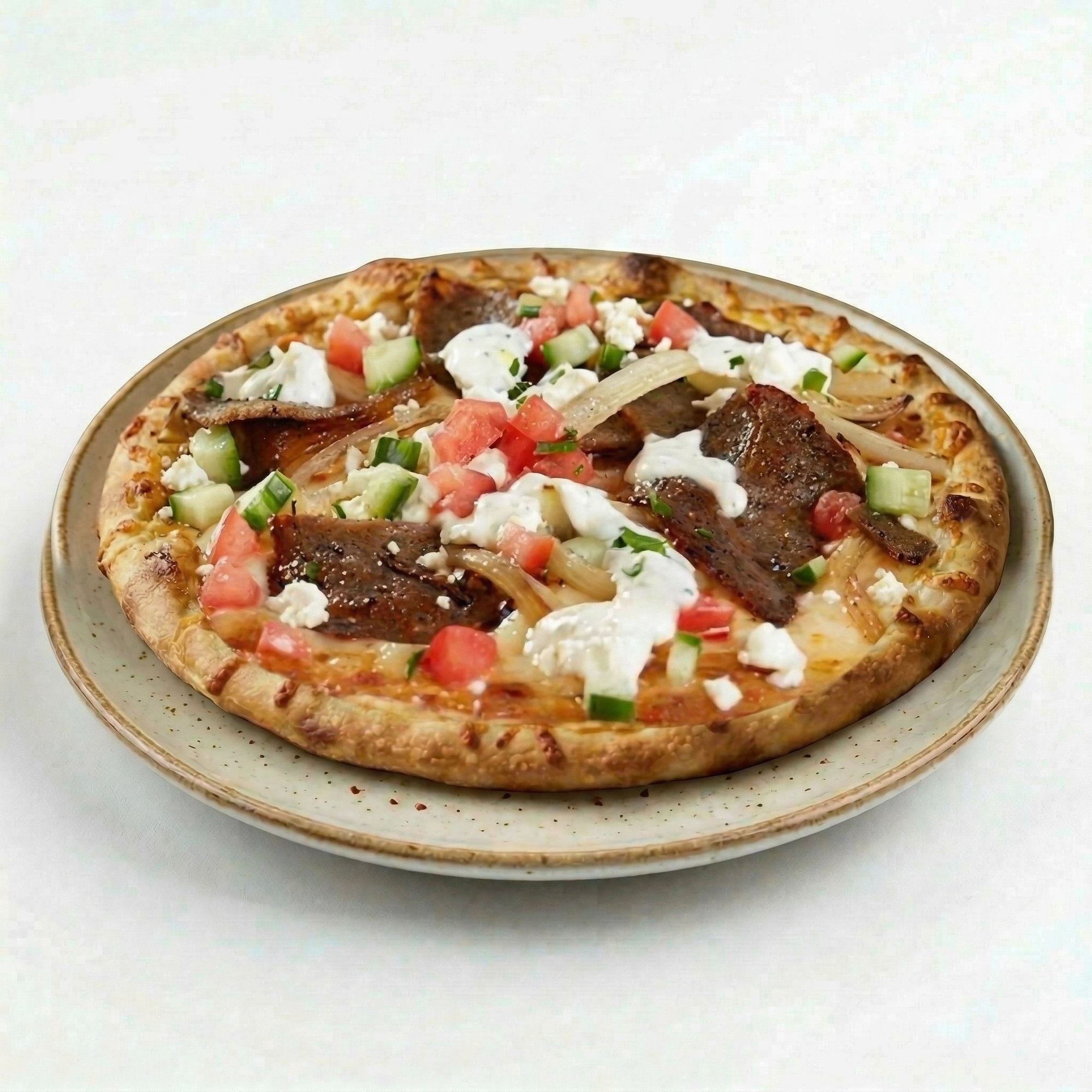 Lamb & Beef Gyro Pizza (🟢)