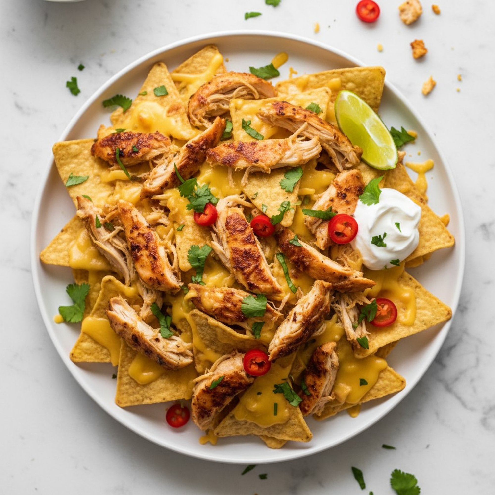 Shredded Chicken Nachos