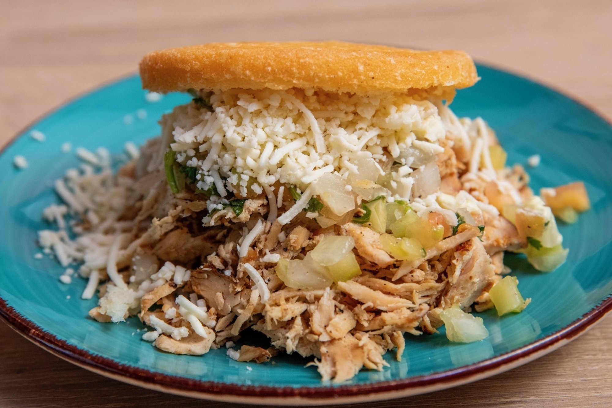 (2) Grilled Chicken Arepa (Fried) 3"