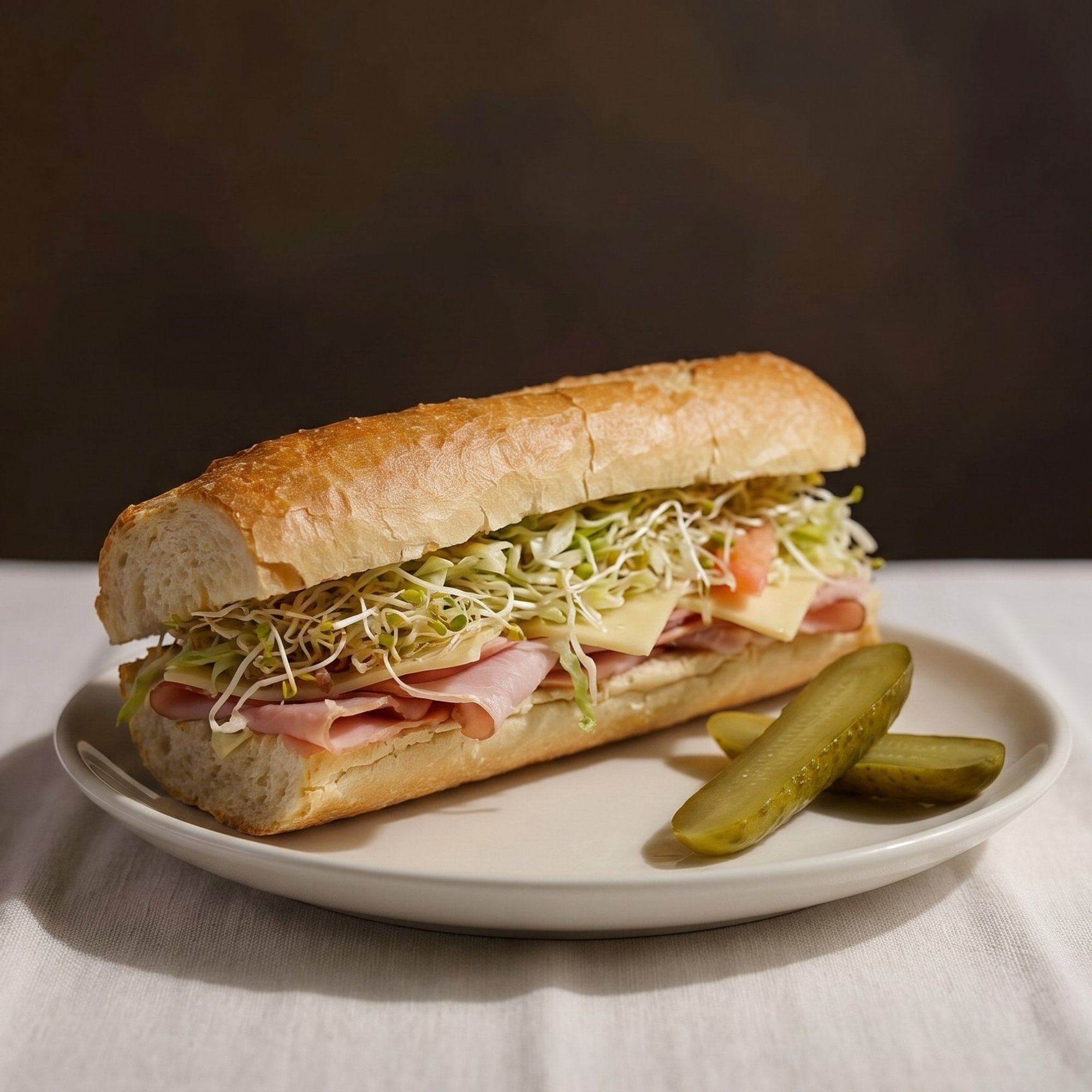 Ham and Swiss Cheese Sandwich
