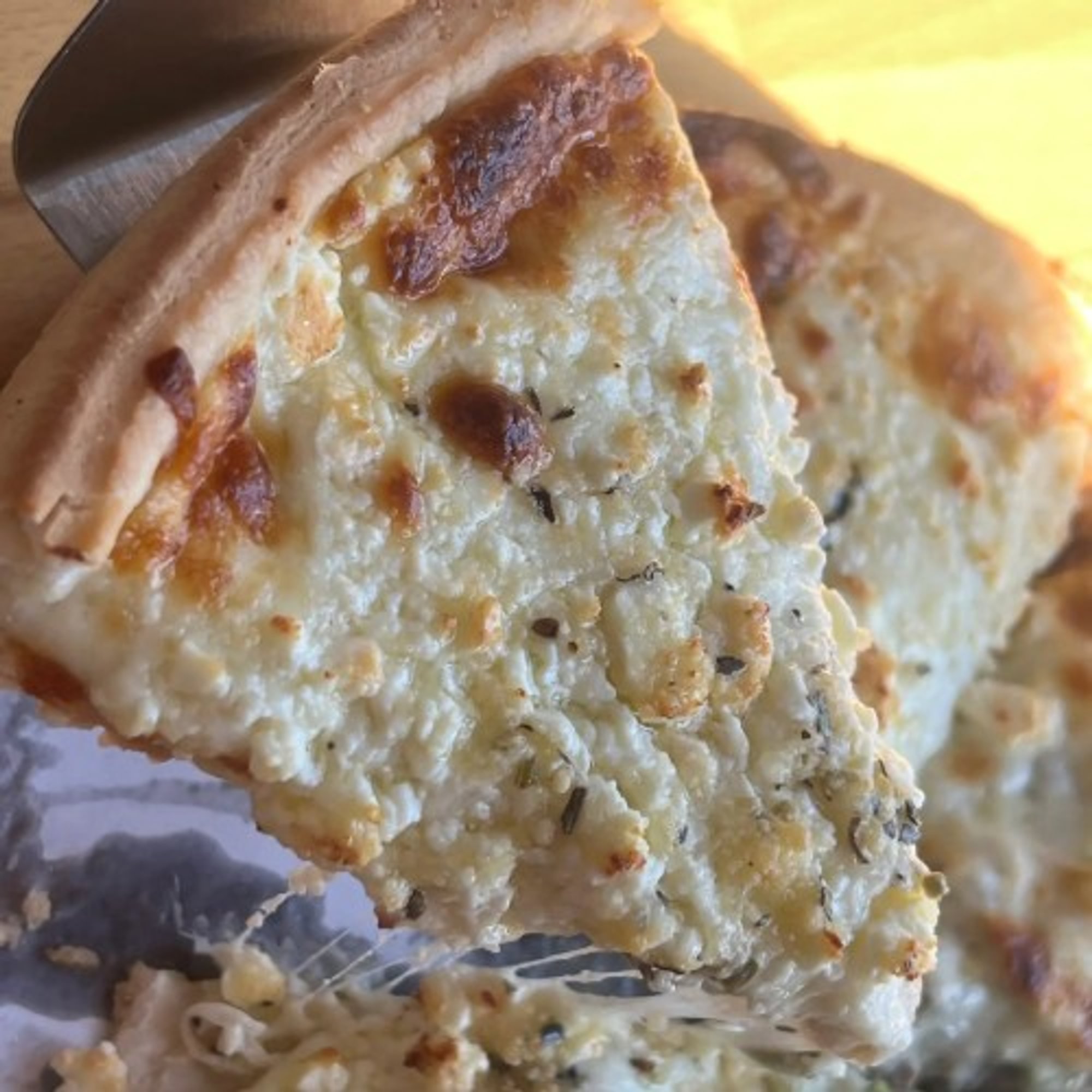 White Triple Cheese Pizza