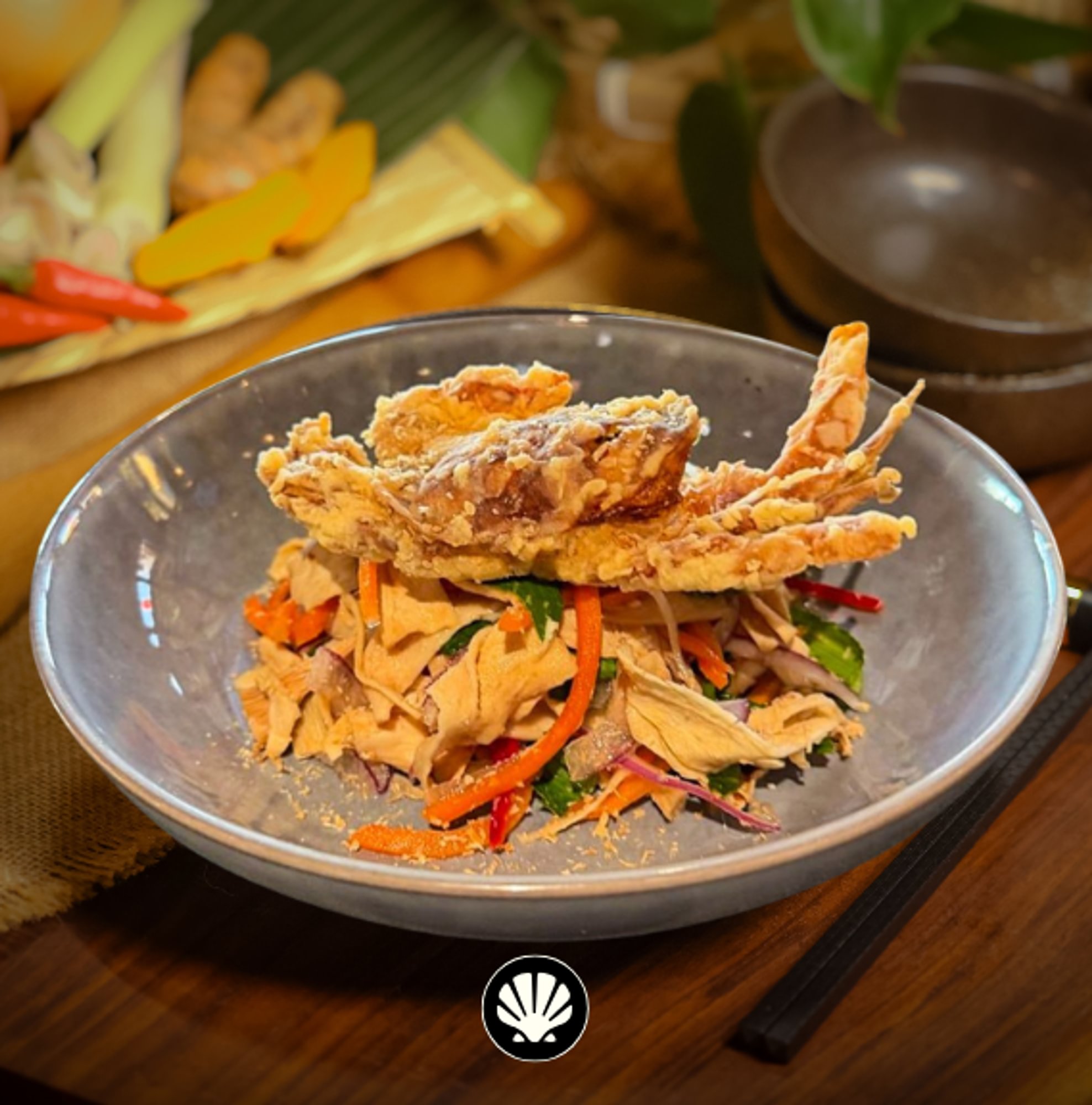 Heart of Palm Salad with Soft Shell Crab / Gỏi Củ Hủ Dừa Cua Lột