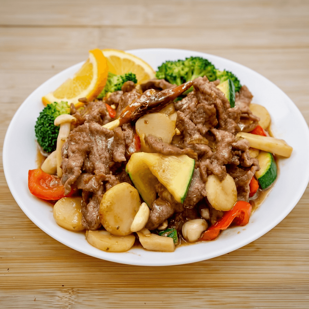 Slice Pork with Fried Tofu