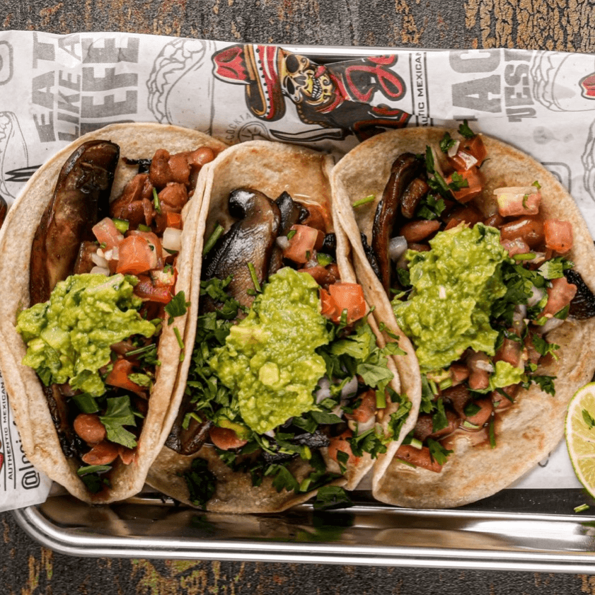Portobello bean veggie taco