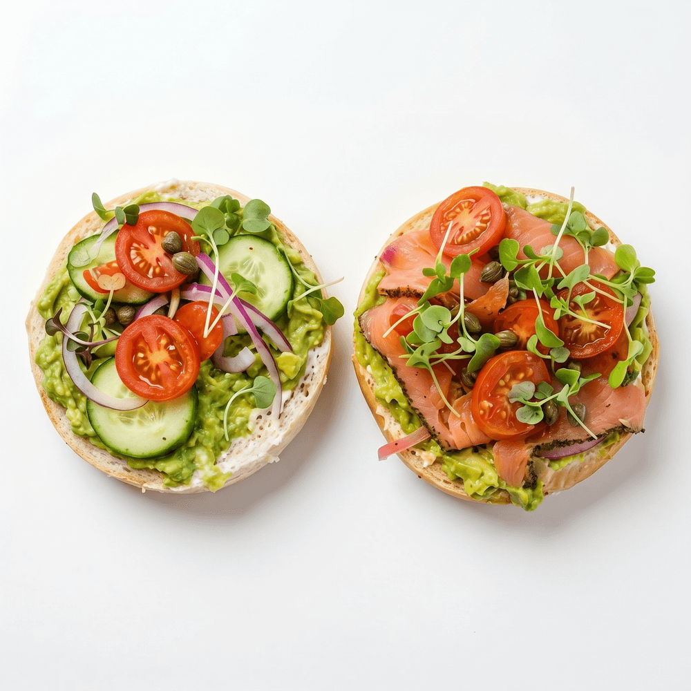 Smoked Salmon Avocado Bagel