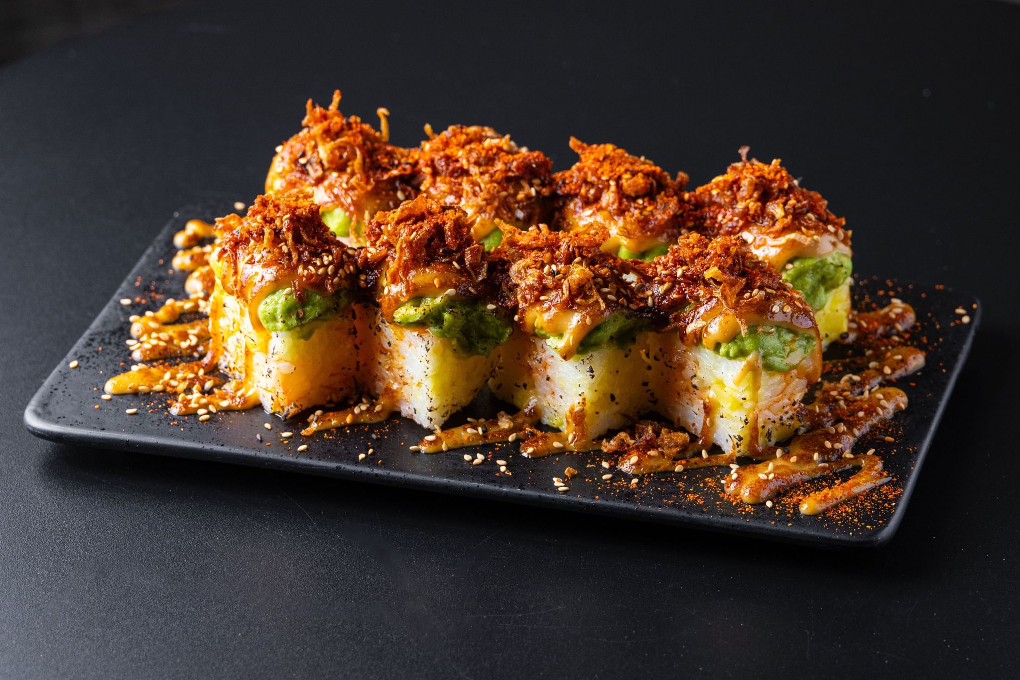 Spicy Roasted Miso Avocado Roll (8 Pieces)
