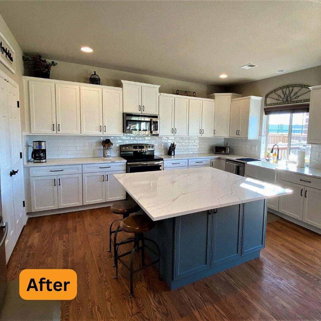 Updating your kitchen island can totally transform your kitchen space. A fresh coat of paint, new hardware, or replacing the countertop can instantly refresh the look and feel of the room. With a new island, you can also incorporate stylish seating, organized storage, and a sleek design. If you're looking to add more functionality to your kitchen, an island can provide additional counter space, seating, and storage solutions.