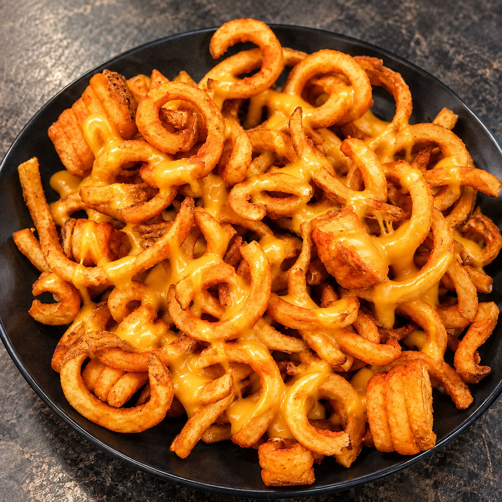 Curly Fries with Cheese