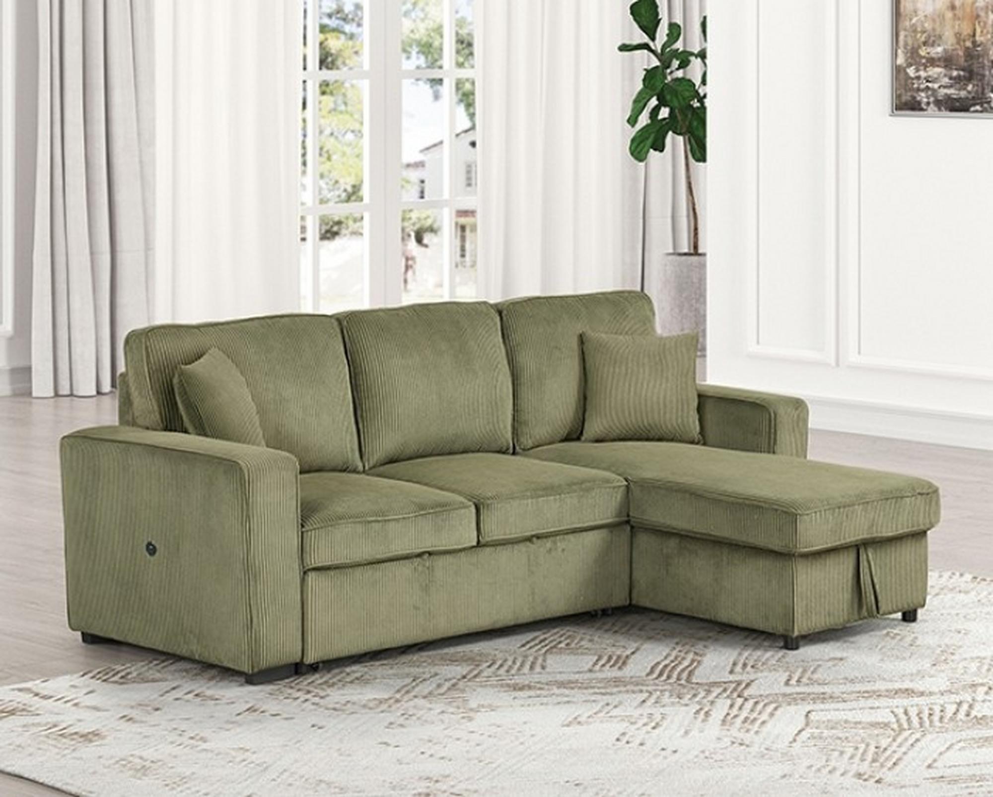 Yves Sofa Sleeper w/ Chair - Green