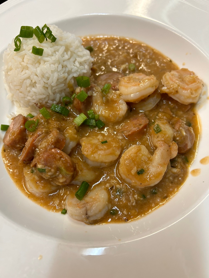 Etouffee Chicken, Shrimp & Andouille