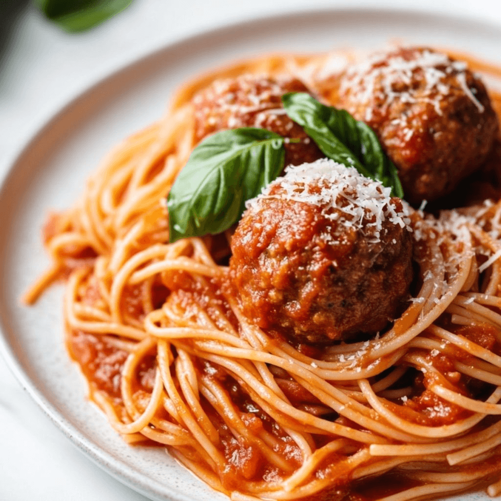Spaghetti & Meat Sauce w/ Salad