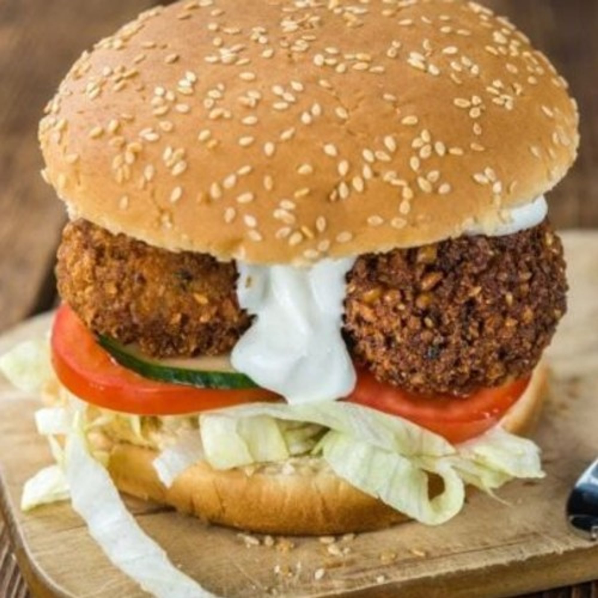 Vegan Falafel (3pcs) Burger: