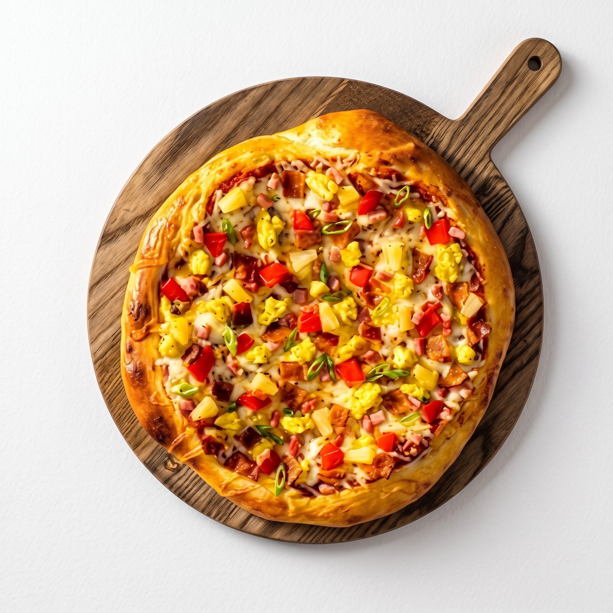 Hawaiian Breakfast Cauliflower Crust Pizza
