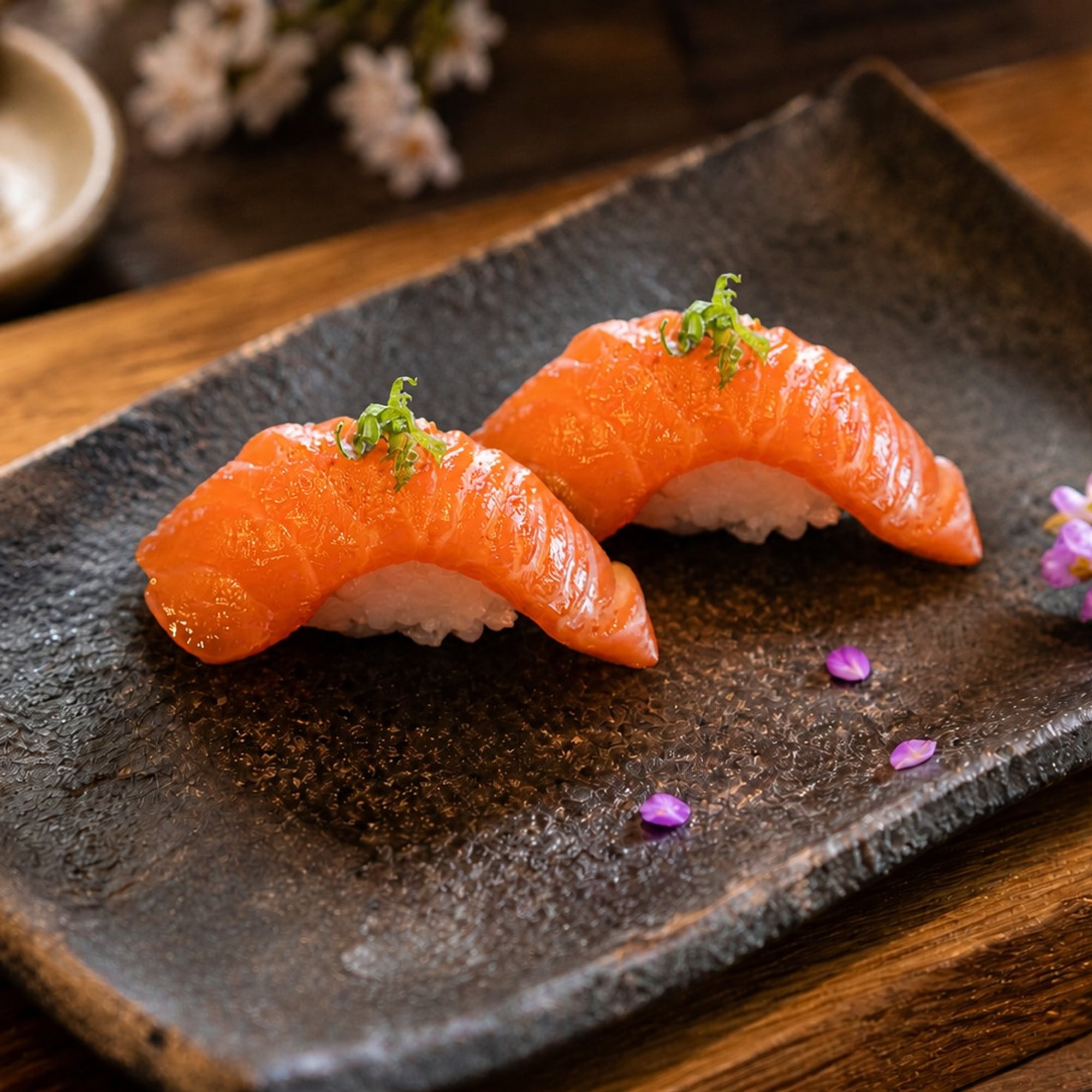 Garlic Salmon Sushi (2pcs)