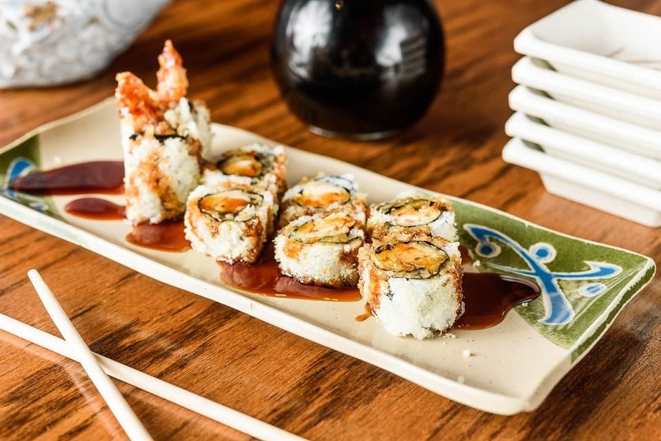 Shrimp Tempura Roll •