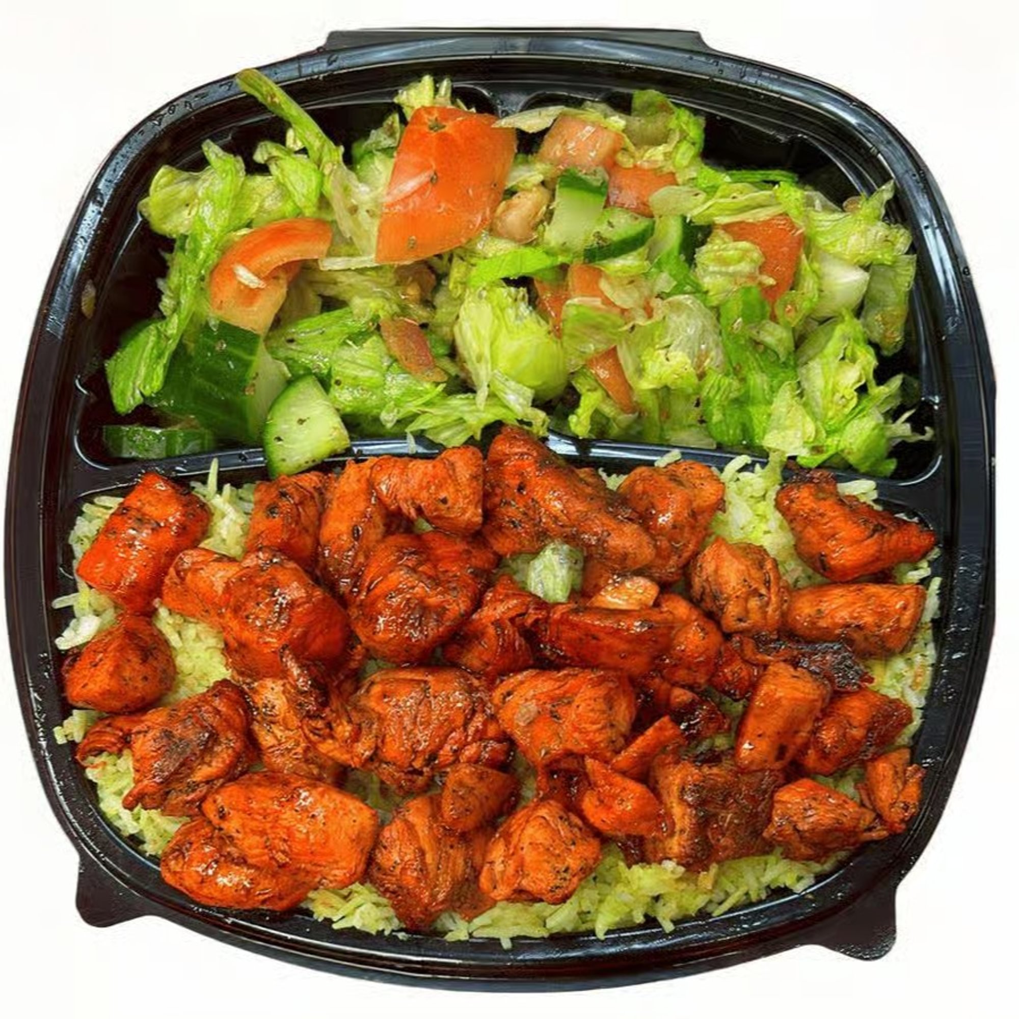 Spicy Grilled Chicken on Rice& Salad+ Soda