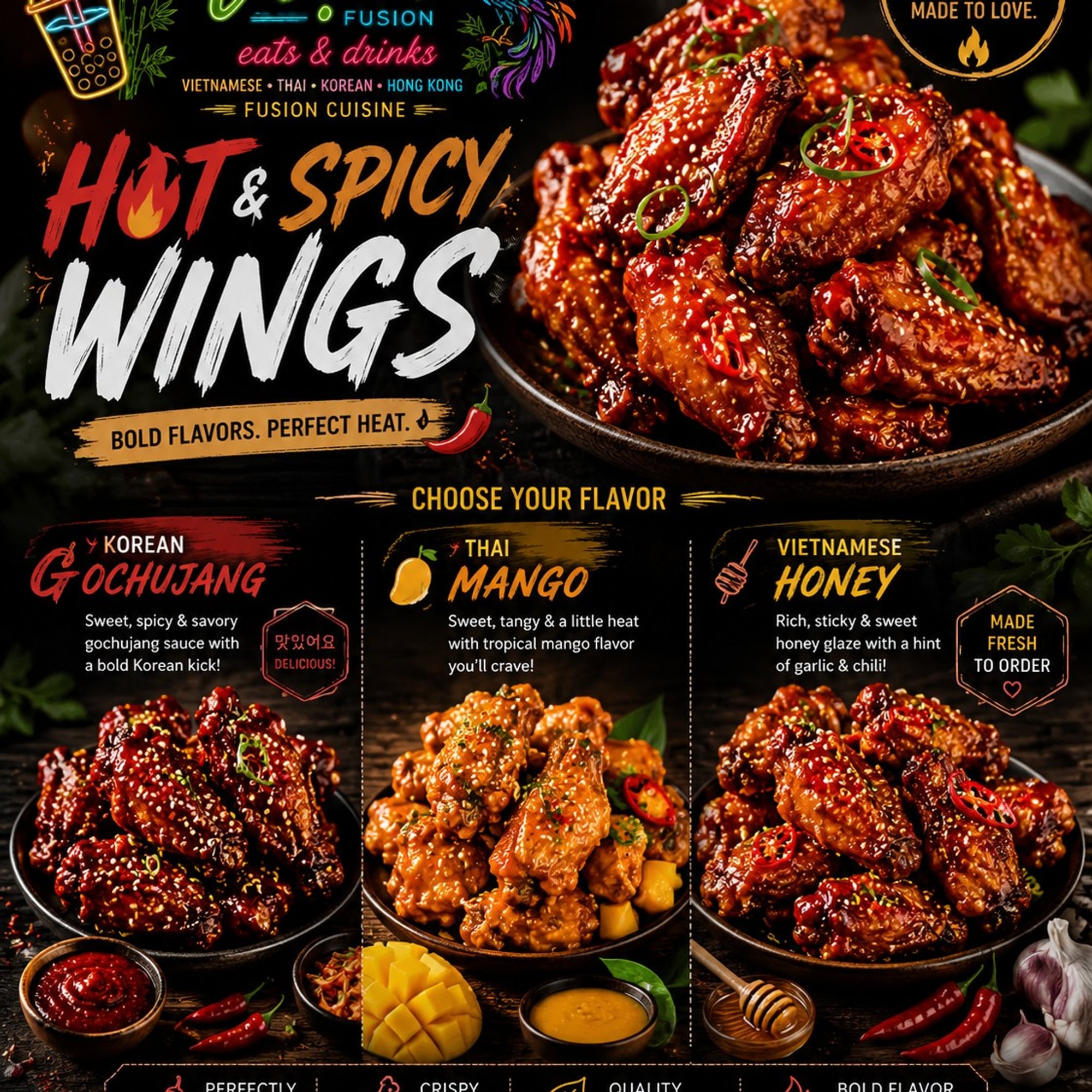 M4. Korean Hot Wings