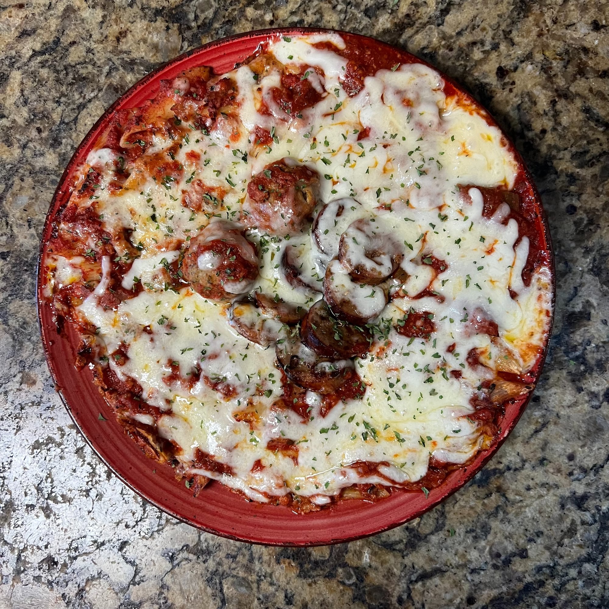 Ziti with Meatballs & Sausage