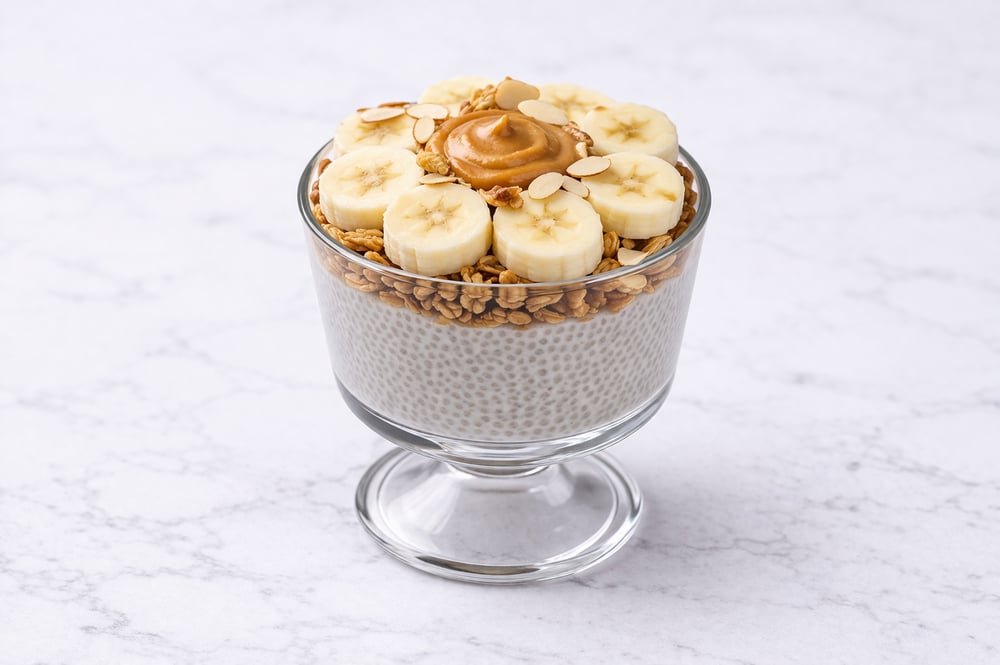 Peanut Butter Banana Chia pudding