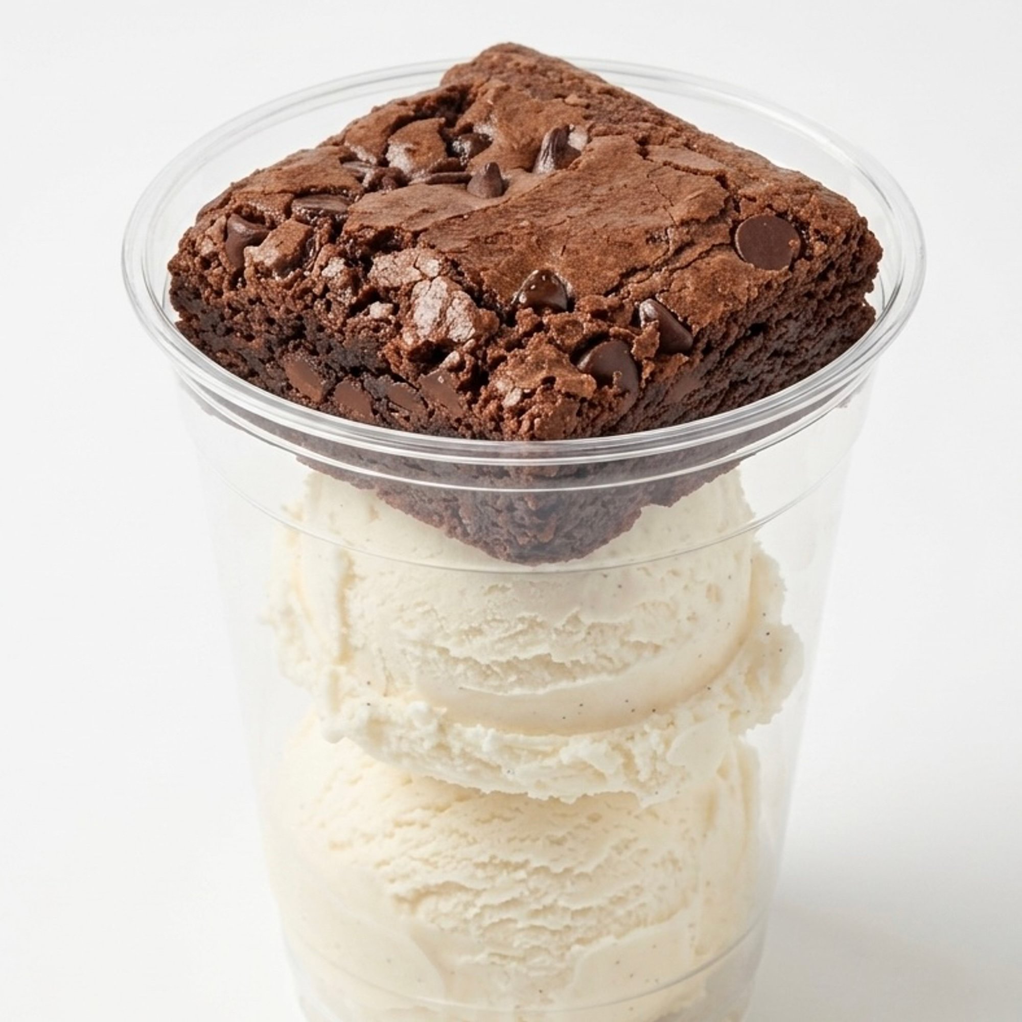 Brownie with Vanilla Ice Cream