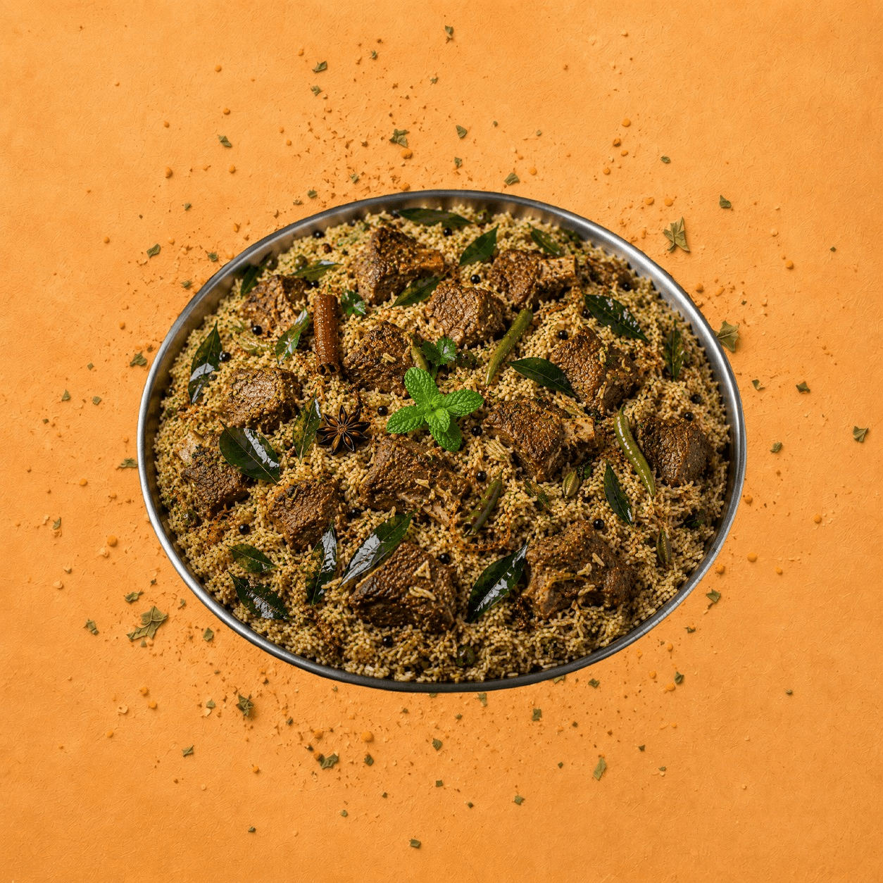 Curry Leaf Goat Pulao