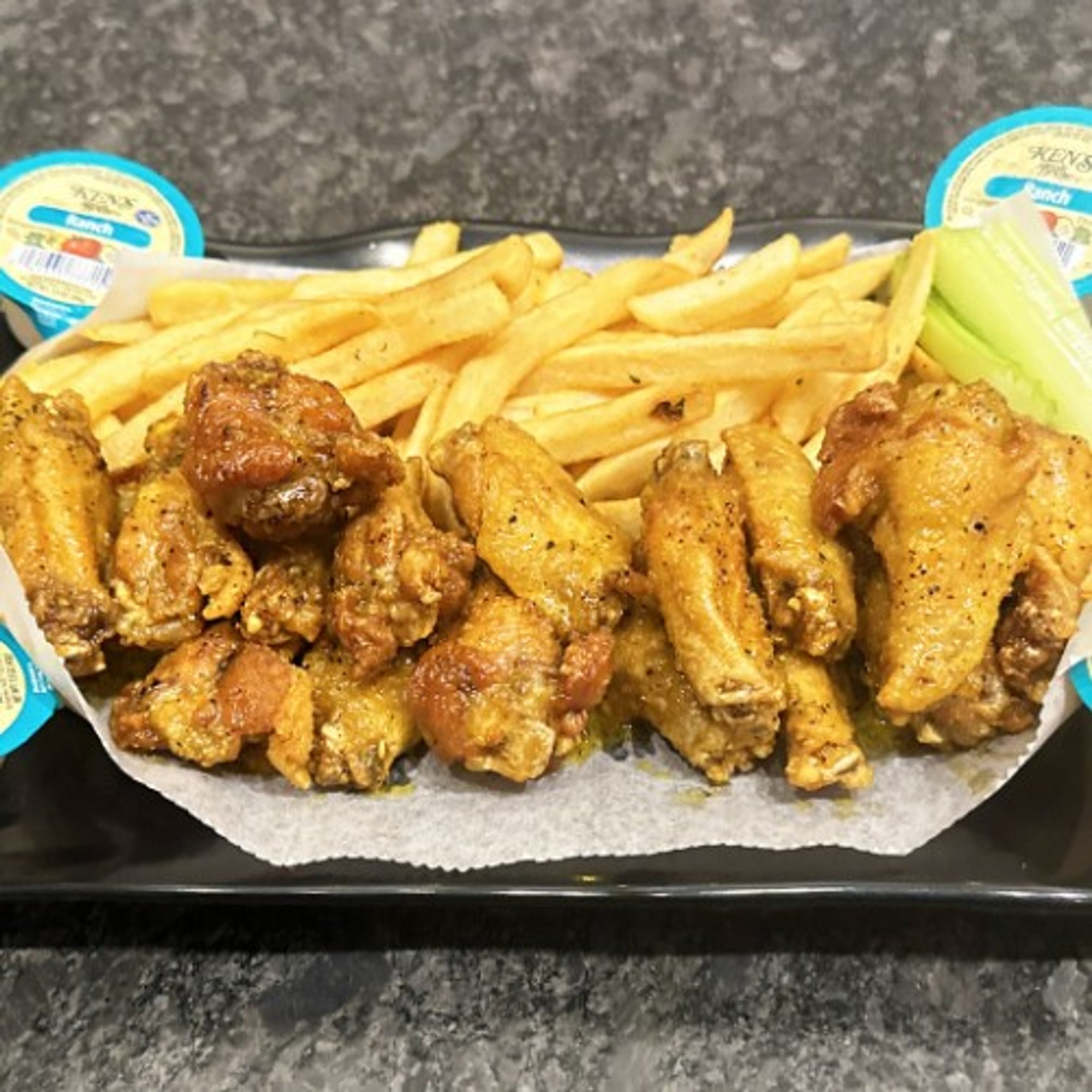 10 Pc Wings & Fries (Or Fried Rice)