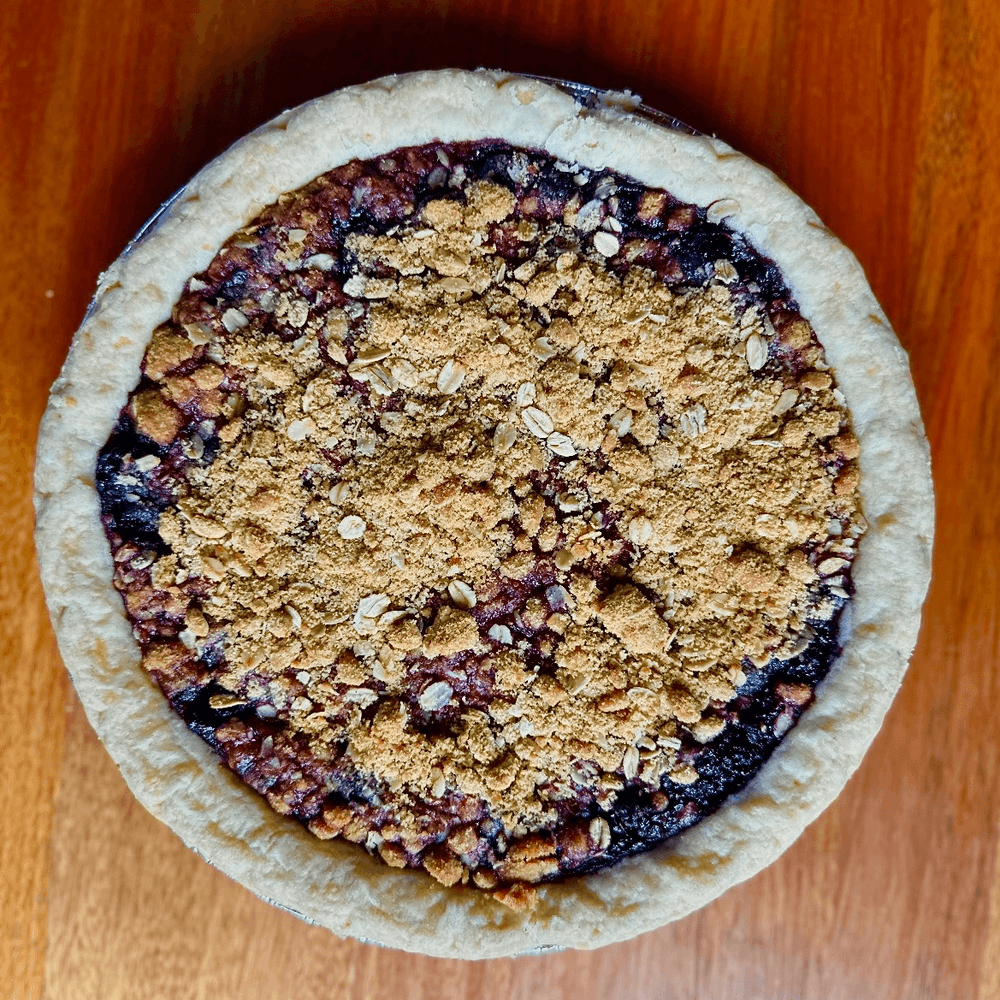 Peach & Blueberry Crumble - 9" Whole (Avail Through Sat 8/29) (Must order 24hrs. in advance.)