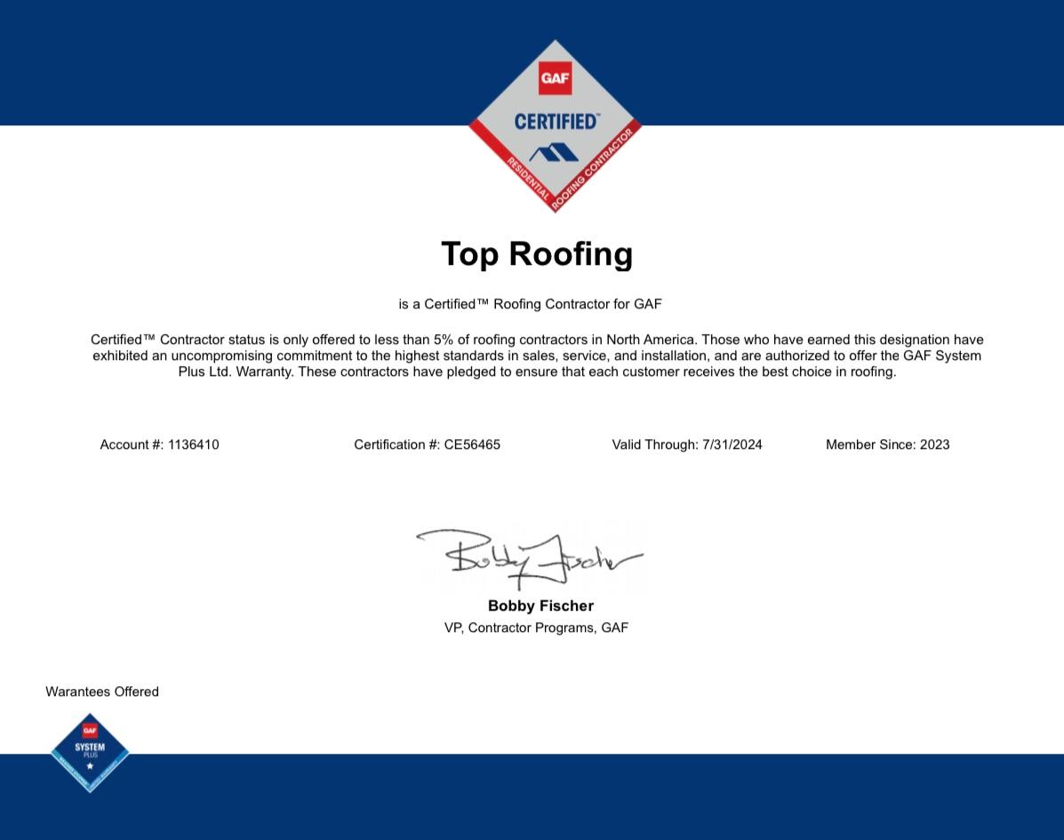 Top Roofing Image