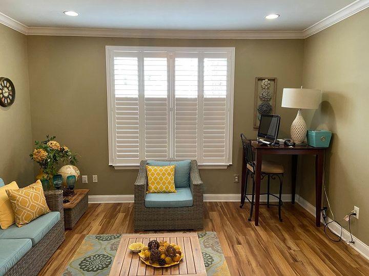 Want privacy and style in your home like the one in this Phillipsburg, NJ living room? Budget Blinds of Phillipsburg has you covered. Call now to order your super sleek Shutters!  BudgetBlindsPhillipsburg  PlantationShutters  ShutterAtTheBeauty  FreeConsultation  WindowWednesday