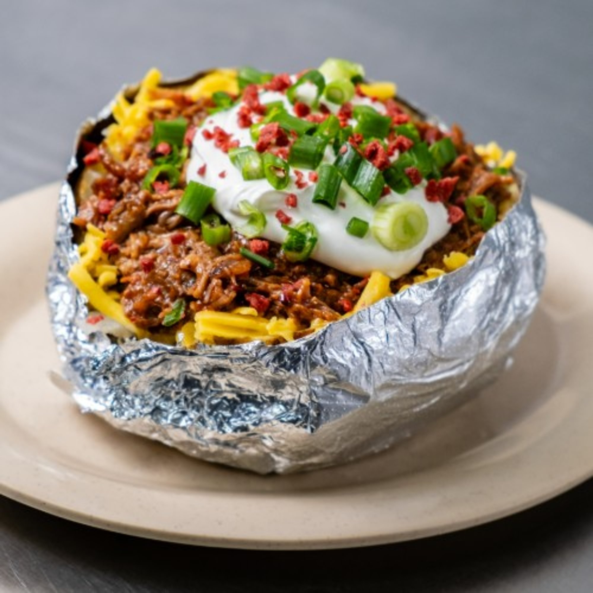 Stuffed with Meat Baked Potato