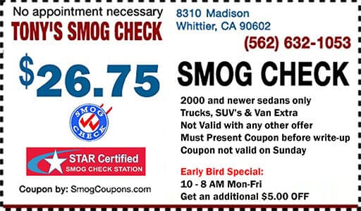 Tony's Smog Check Photo