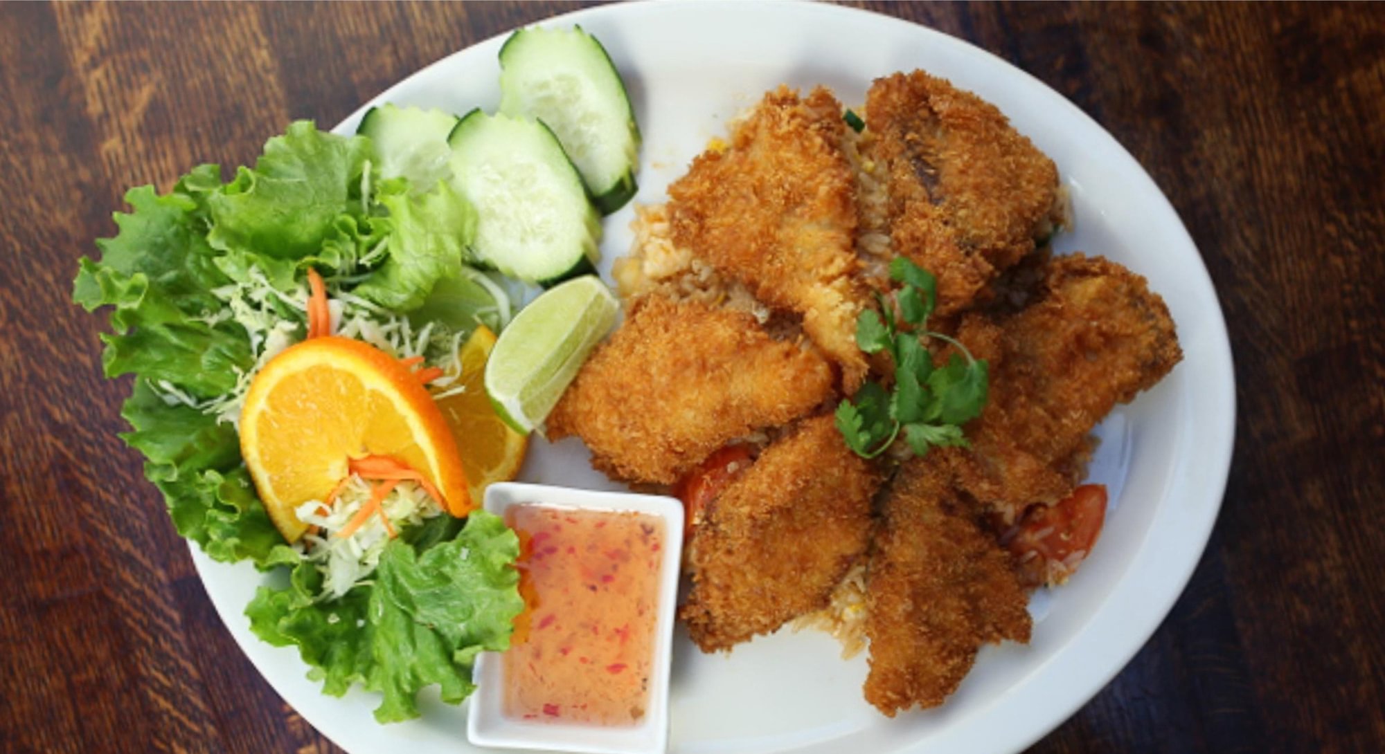 Fried Tilapia over Fried Rice