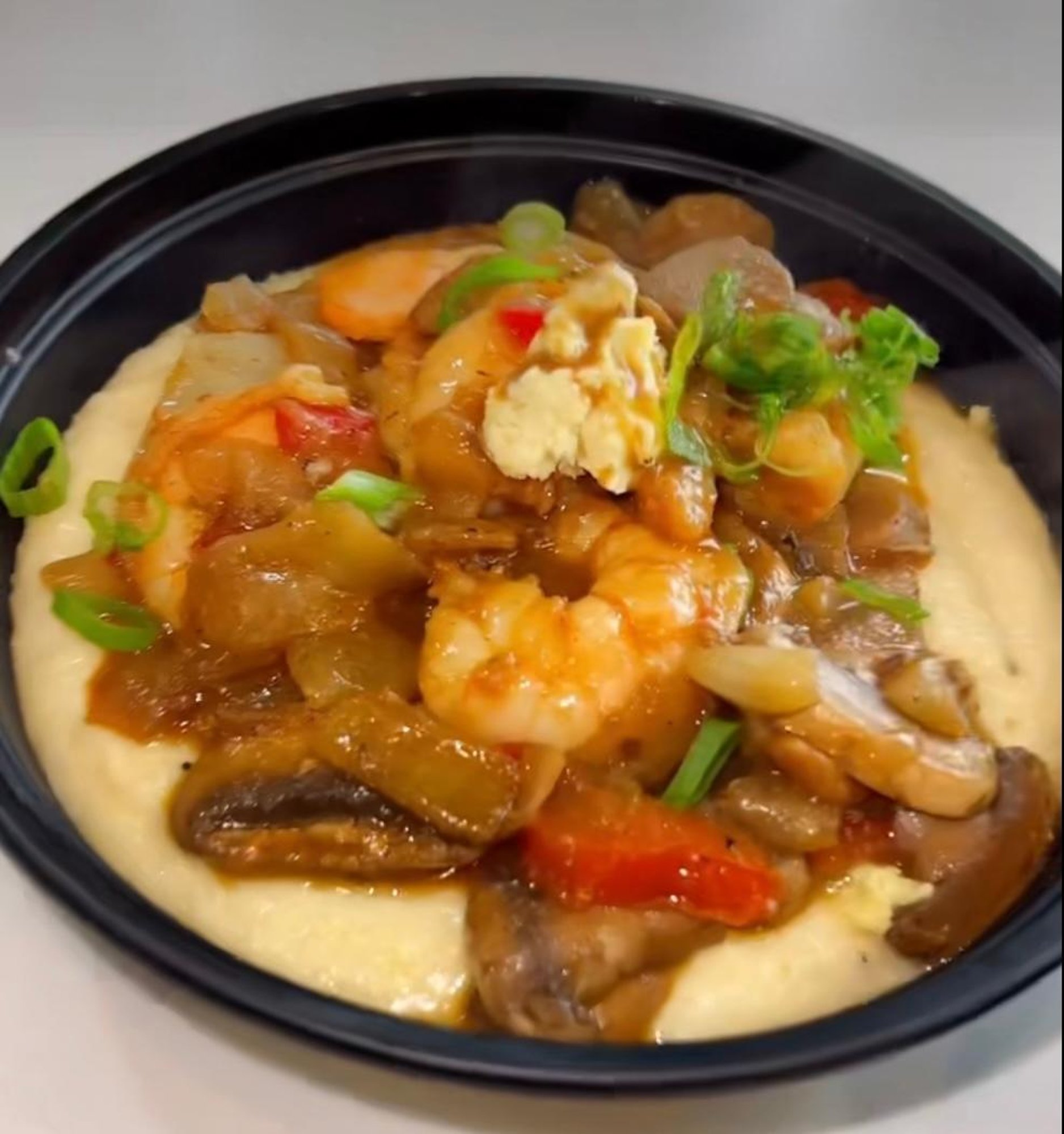 SHRIMP AND SAUSAGE DIRTY GRITS