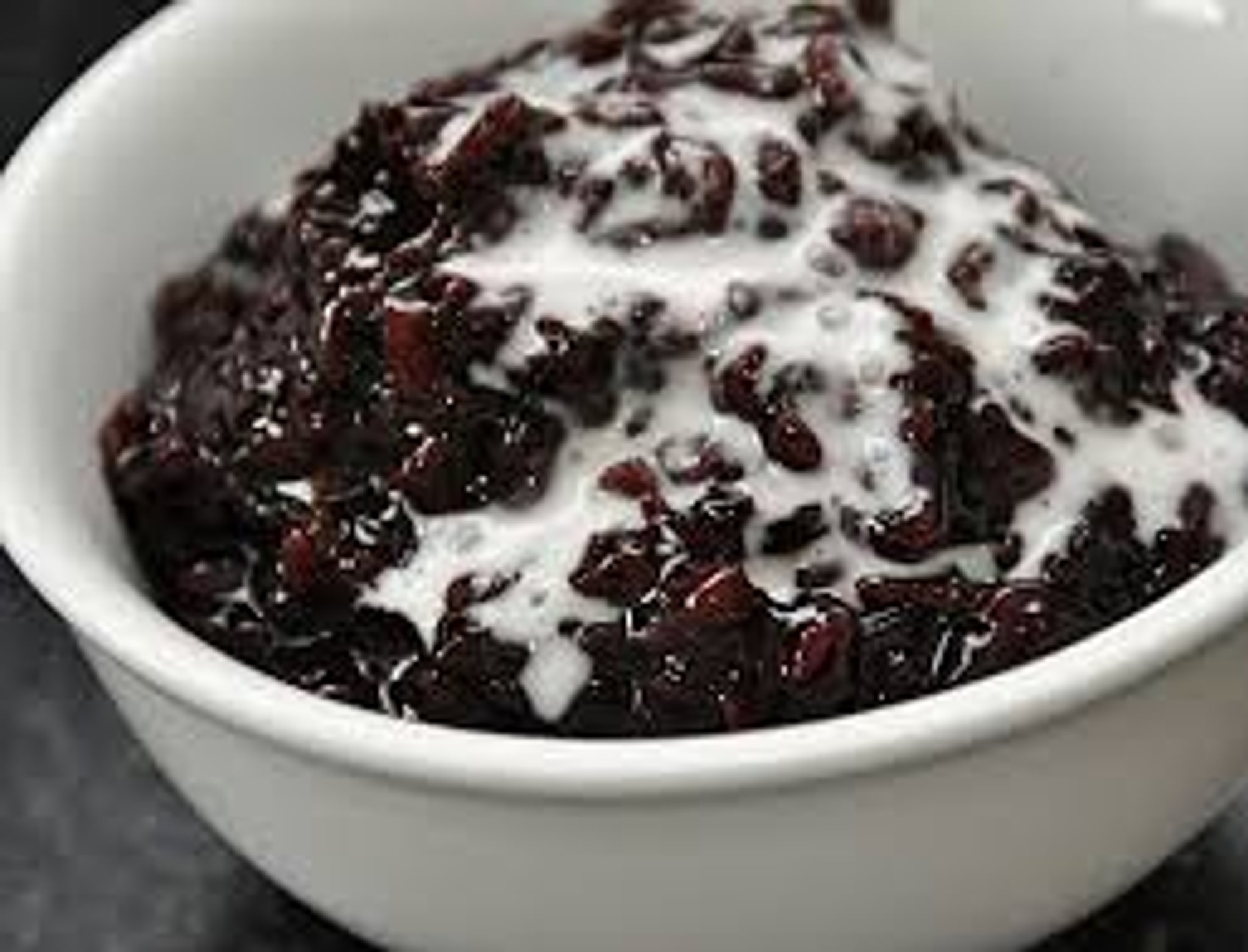 Black Sweet Sticky Rice with Coconut Milk