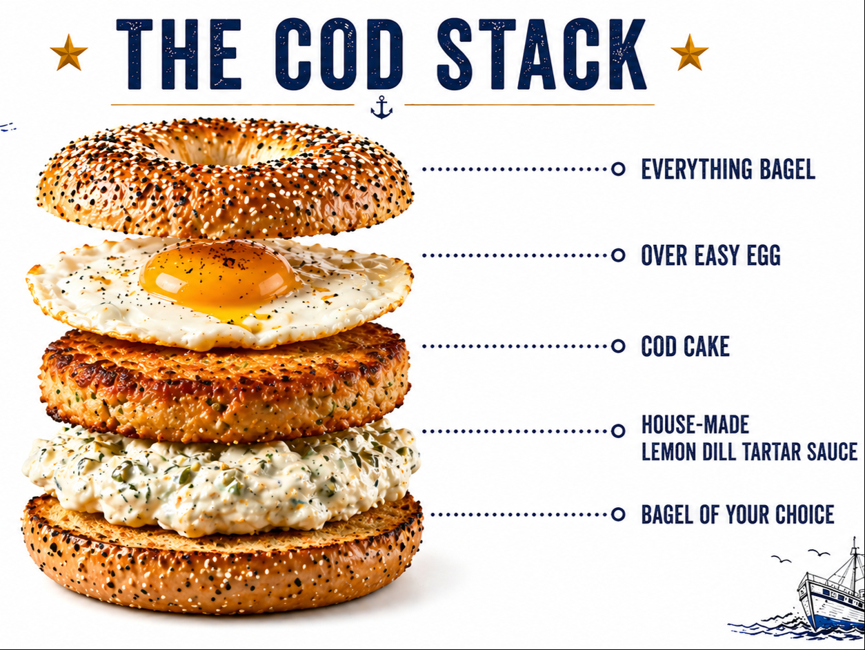 Cod and Egg Sandwich