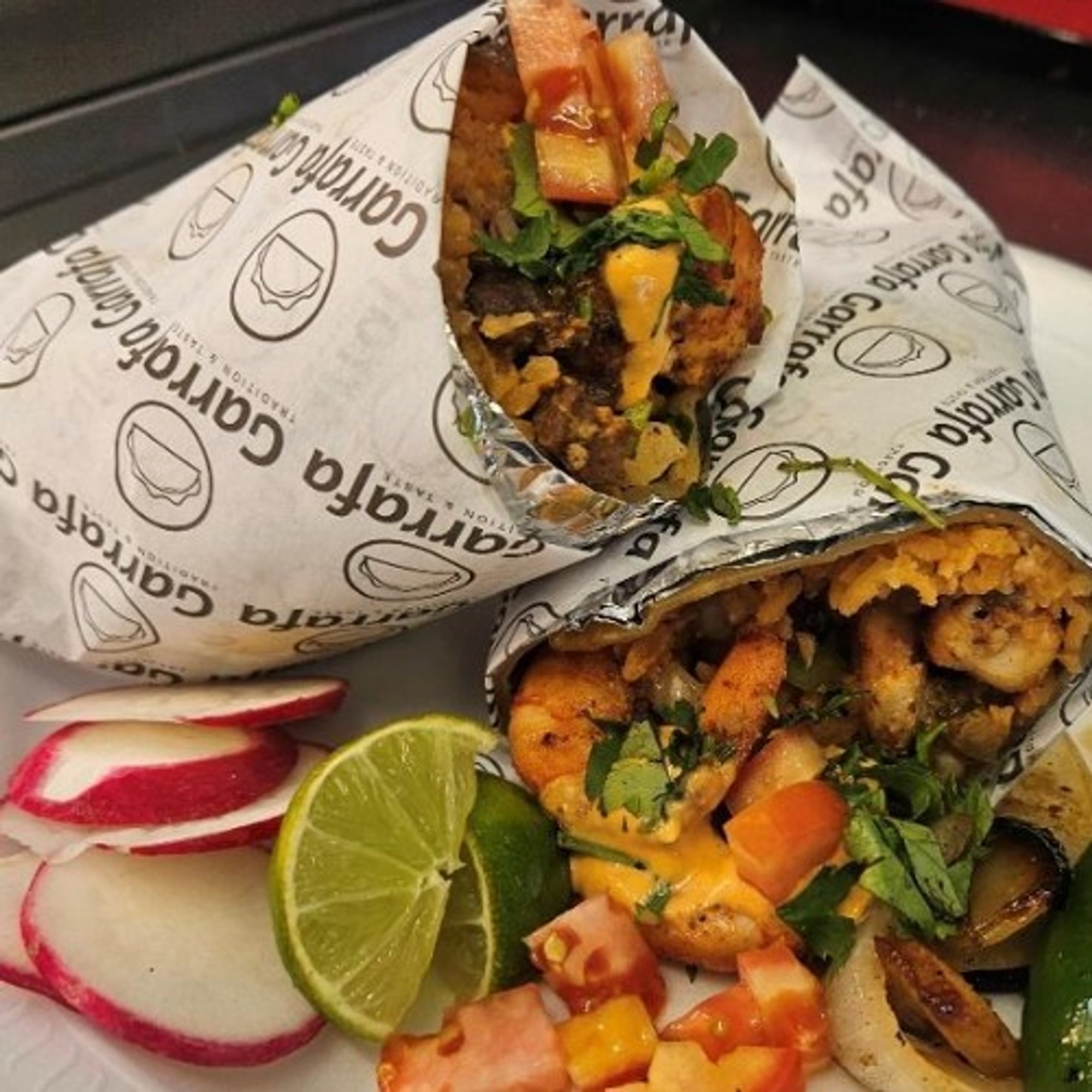 Shrimp WITH Asada BURRITO