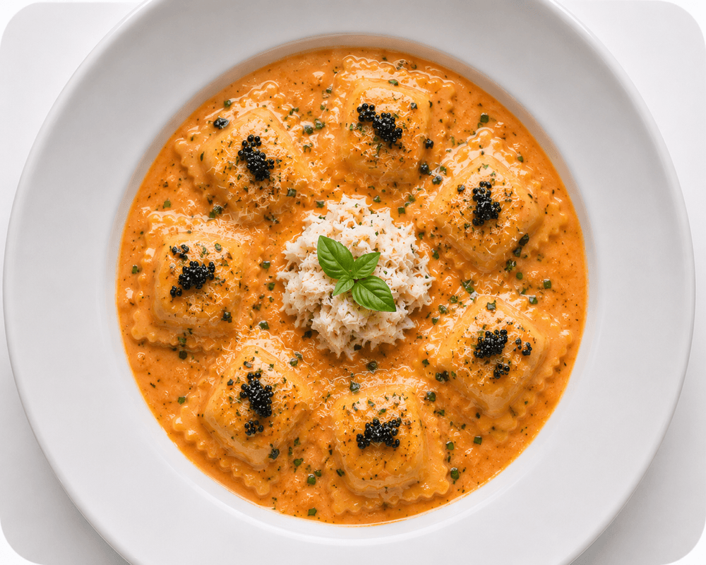 Crab Ravioli Alla Vodka