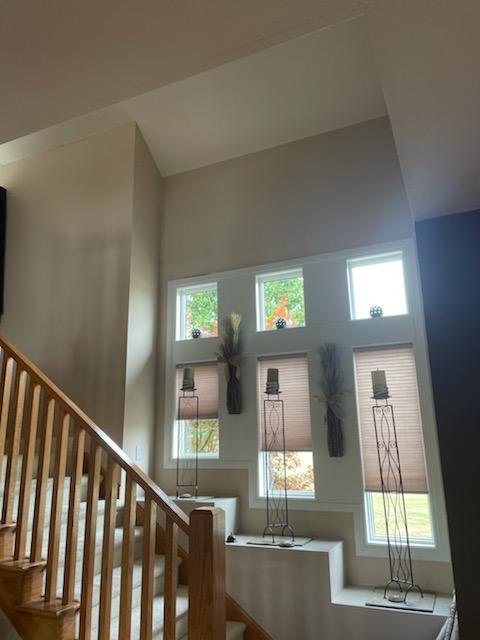 In a space that has multiple small window settings, just like here in Mooresville, IN, Cellular Shades are the right choice as they blend with the interior and don't make the space look cluttered.  BudgetBlindsPlainfield  MooresvilleIN  CellularShades  FreeConsultation  WindowWednesday