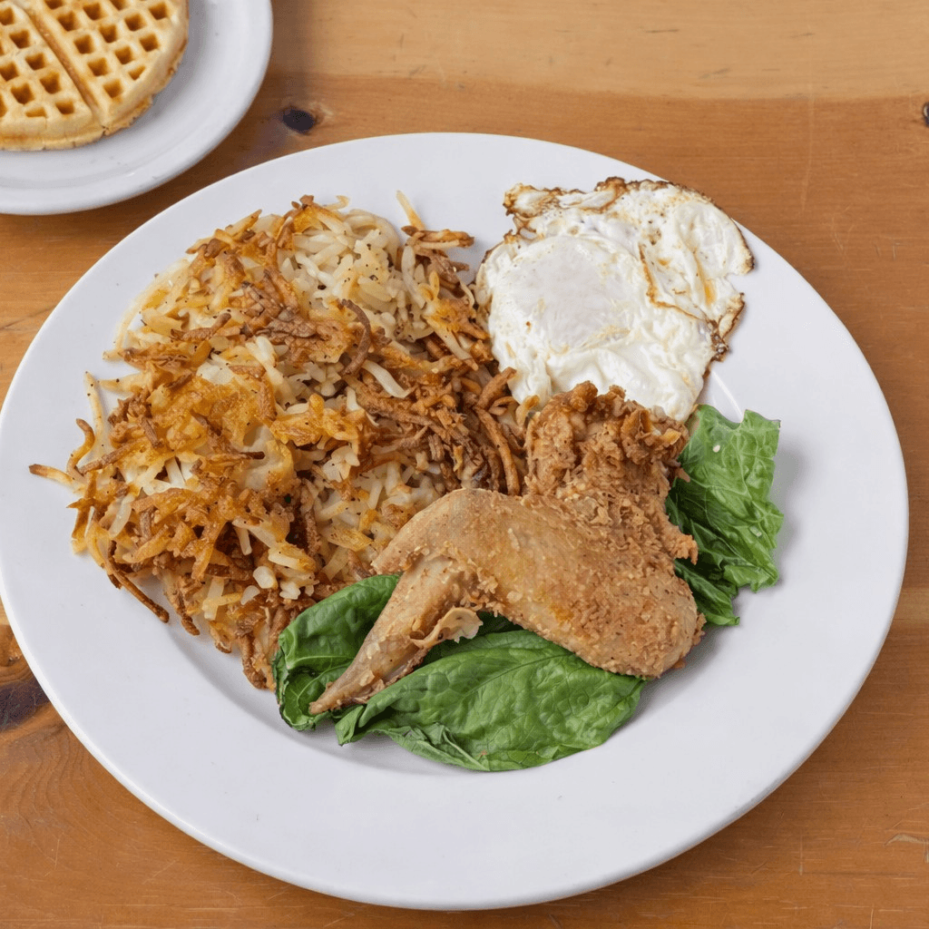 Waffle Breakfast with 1 wing