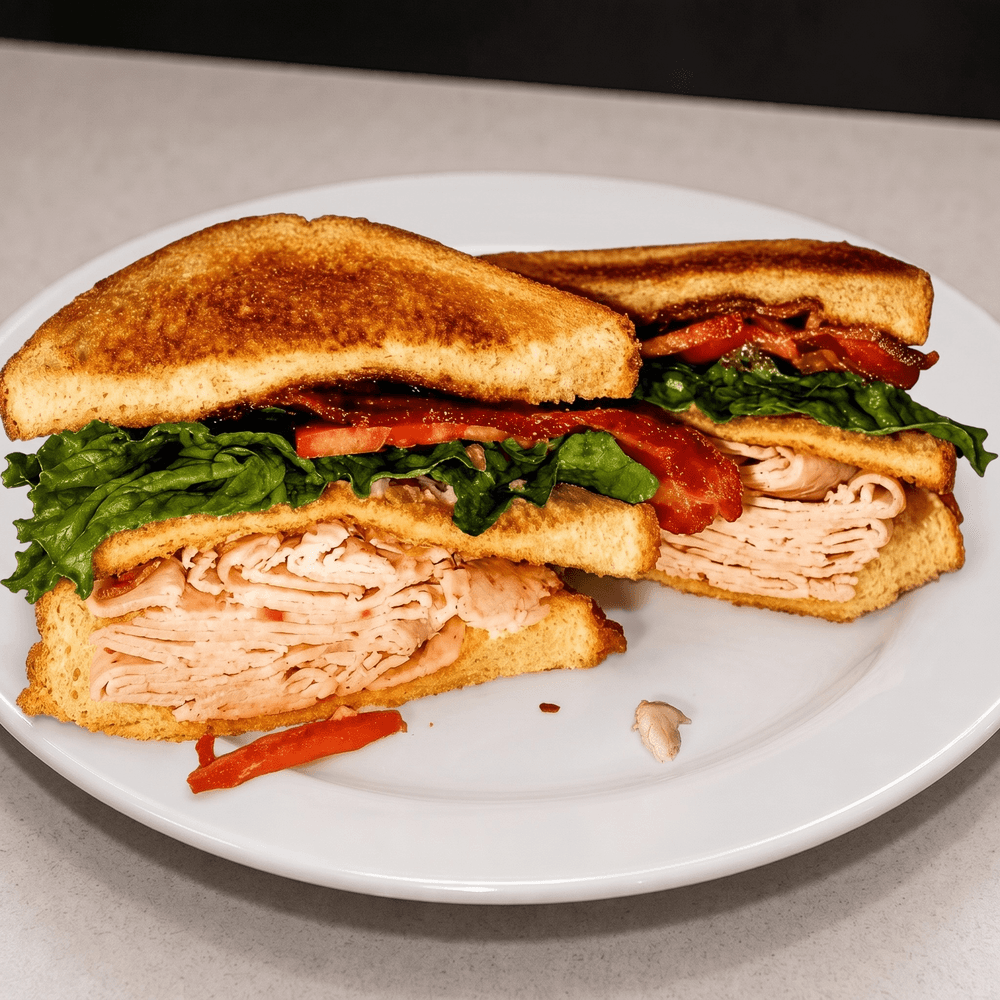 Turkey Bacon BLT and Cheese Sandwich