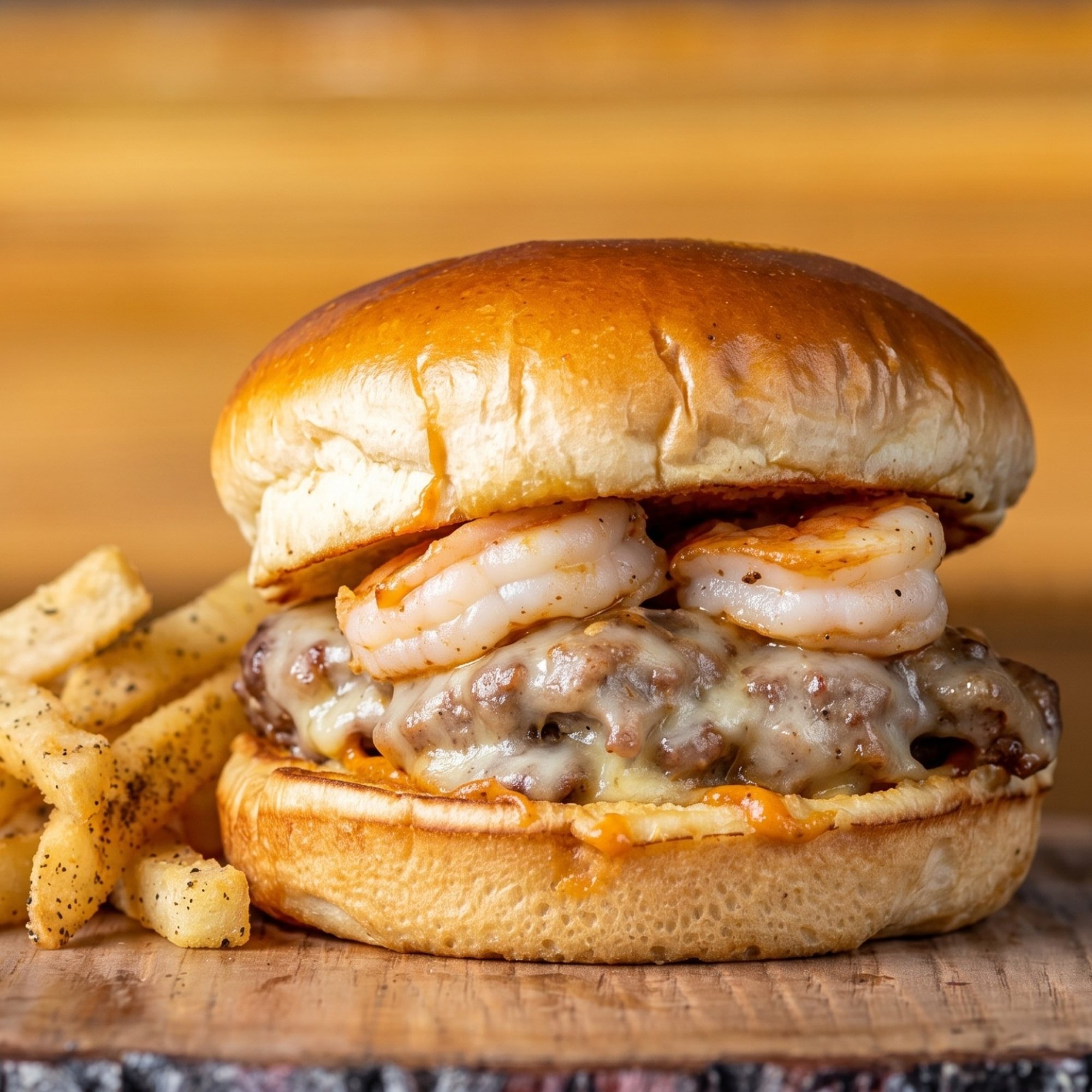 Chorizo Garlic Shrimp Burger
